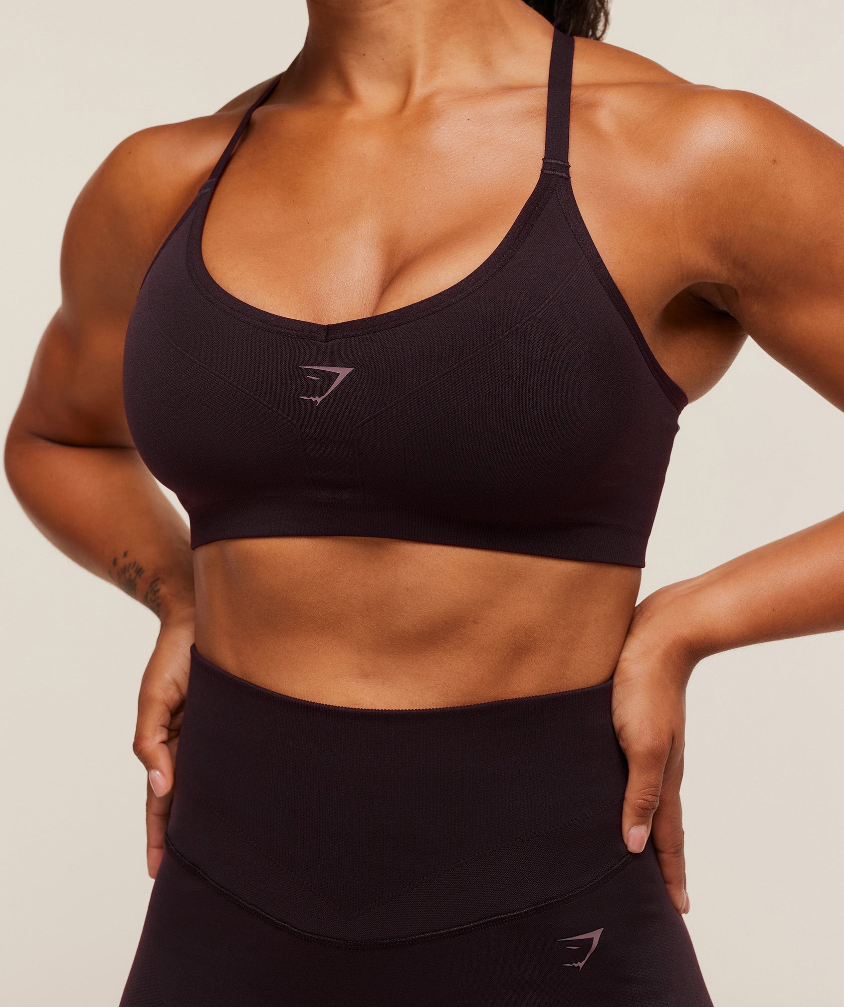 Gymshark Activate Seamless Bralette - Plum Brown
