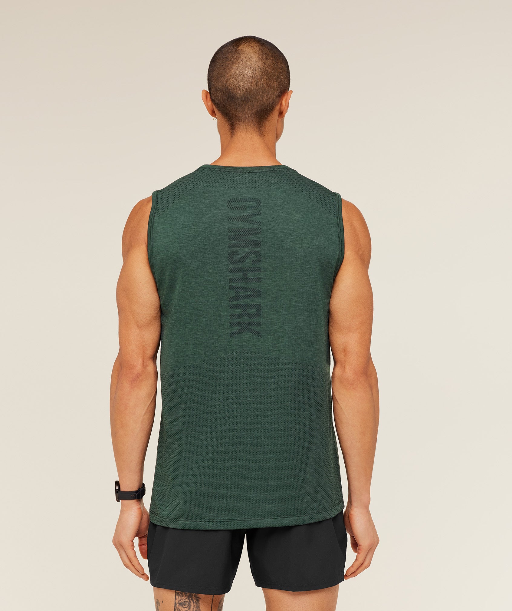 Gymshark Lightweight Seamless Tank - GS Victory Green/ Marl