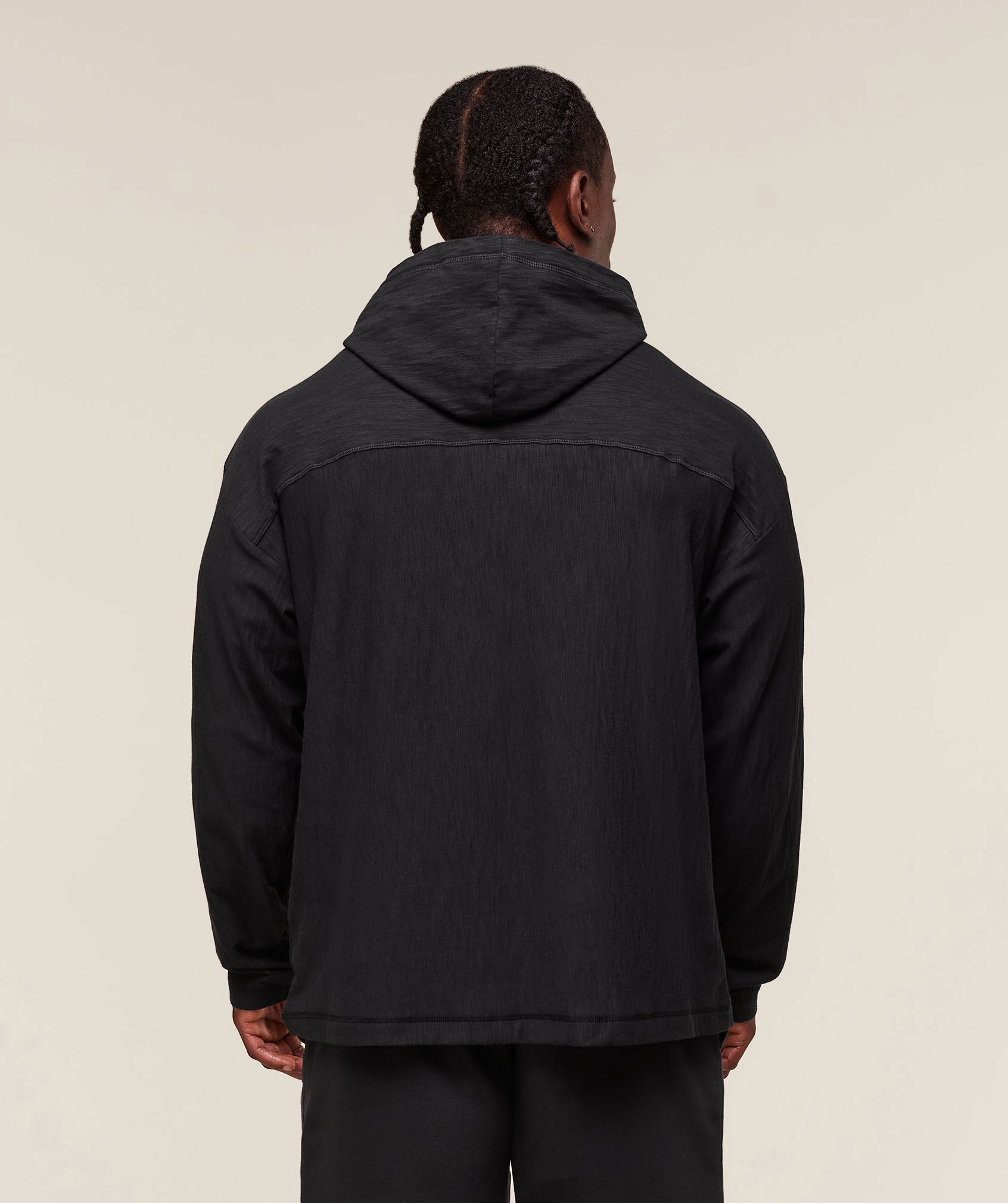 Gymshark Lightweight Slub Textured Hoodie - Black