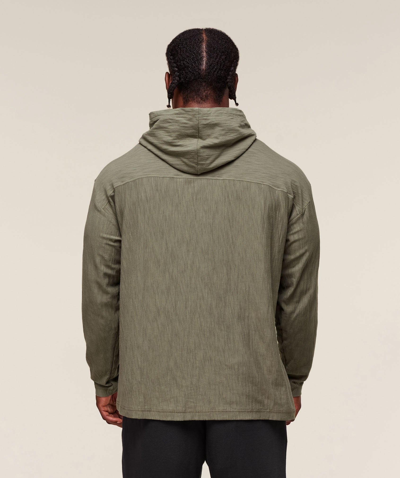 Gymshark Lightweight Slub Textured Hoodie - Utility Green
