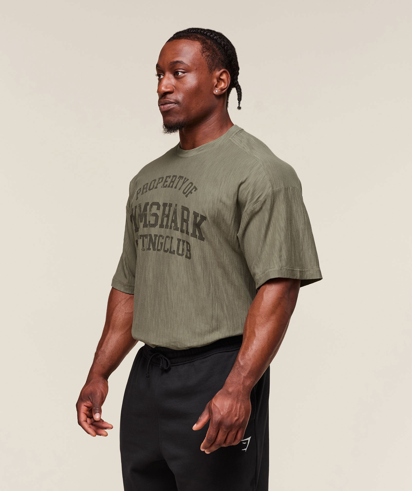 Gymshark Lightweight Slub Textured T-Shirt - Utility Green