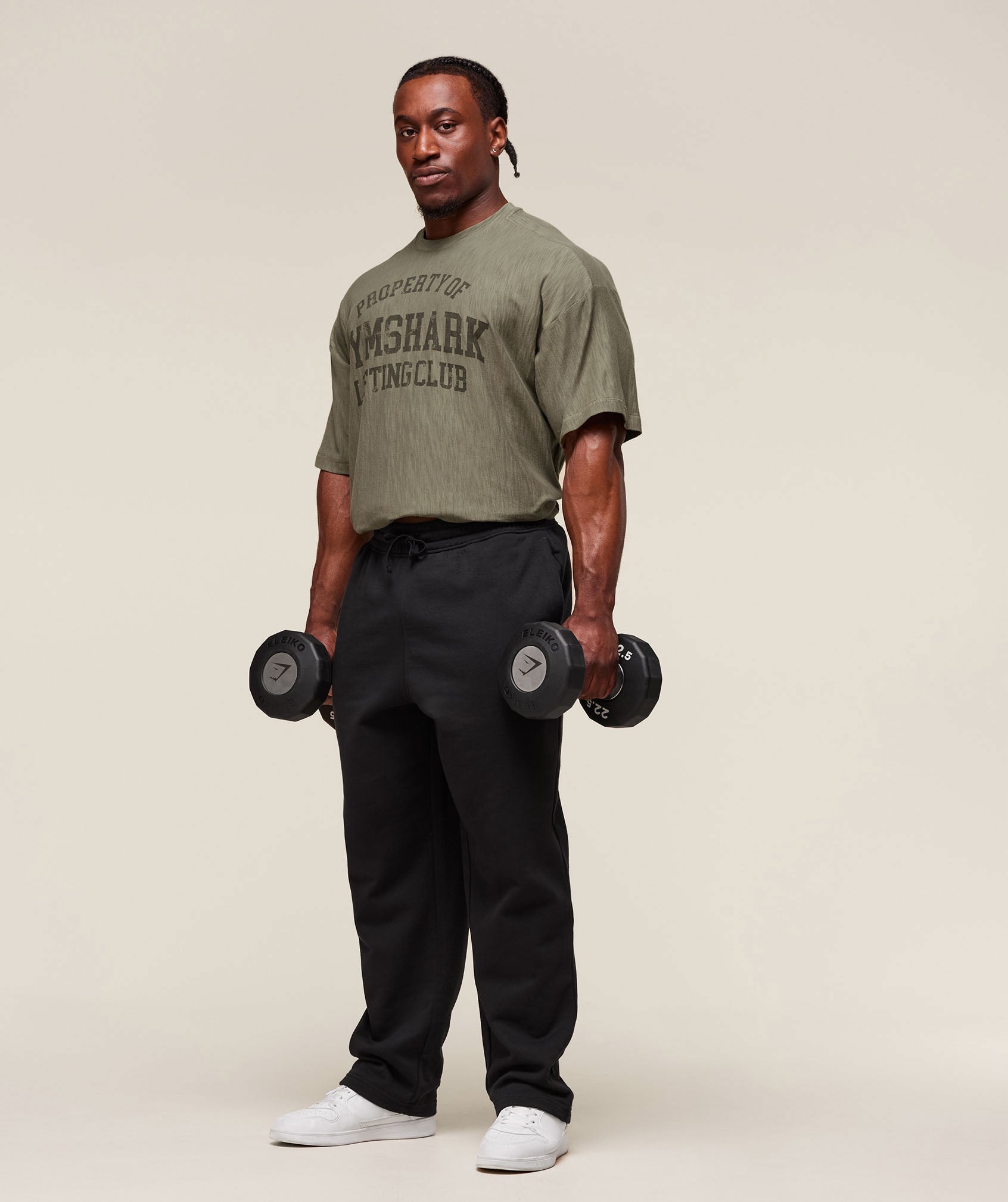 Gymshark Lightweight Slub Textured T-Shirt - Utility Green