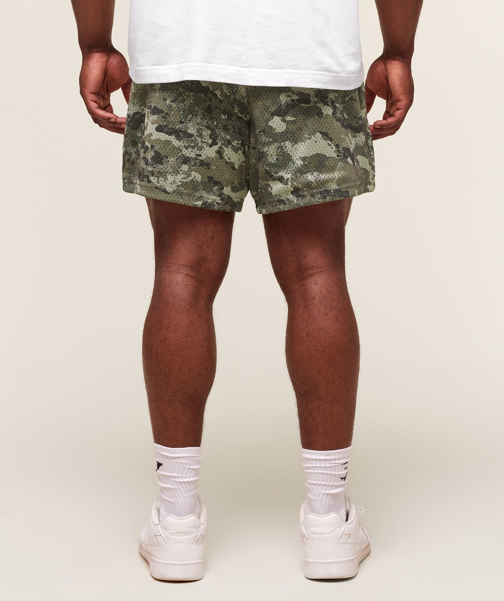 Gymshark Lifting Mesh 5" Shorts - Chalk Green