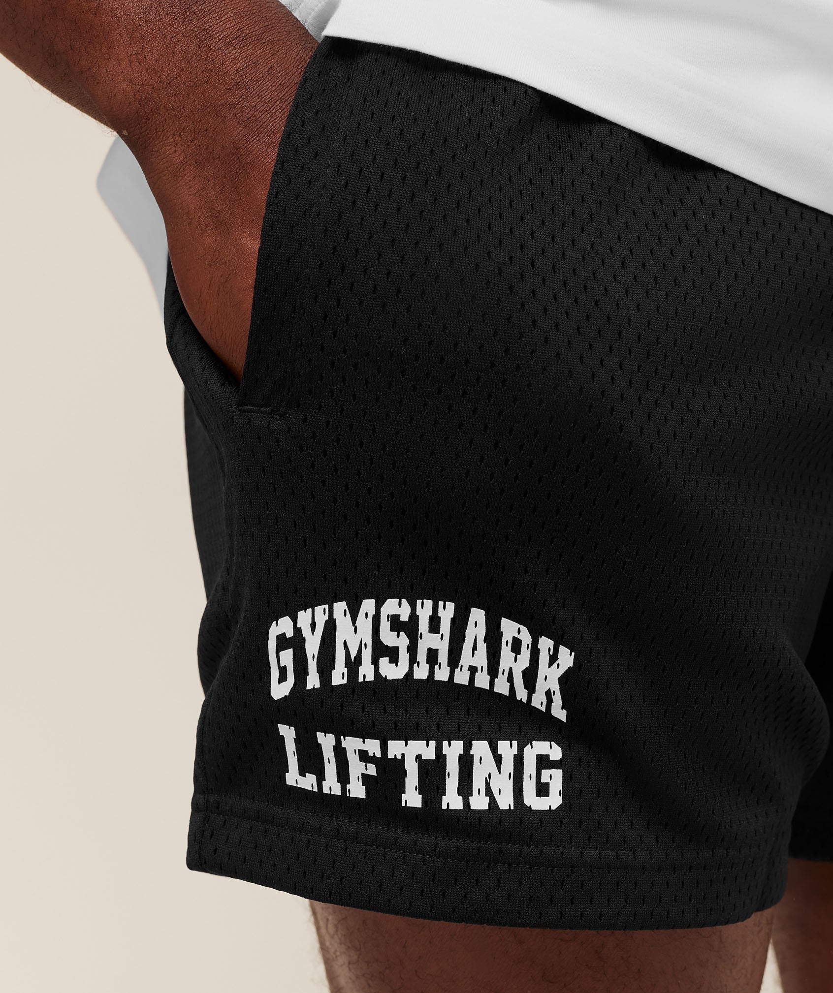 Gymshark Lifting Mesh 5" Shorts - Black