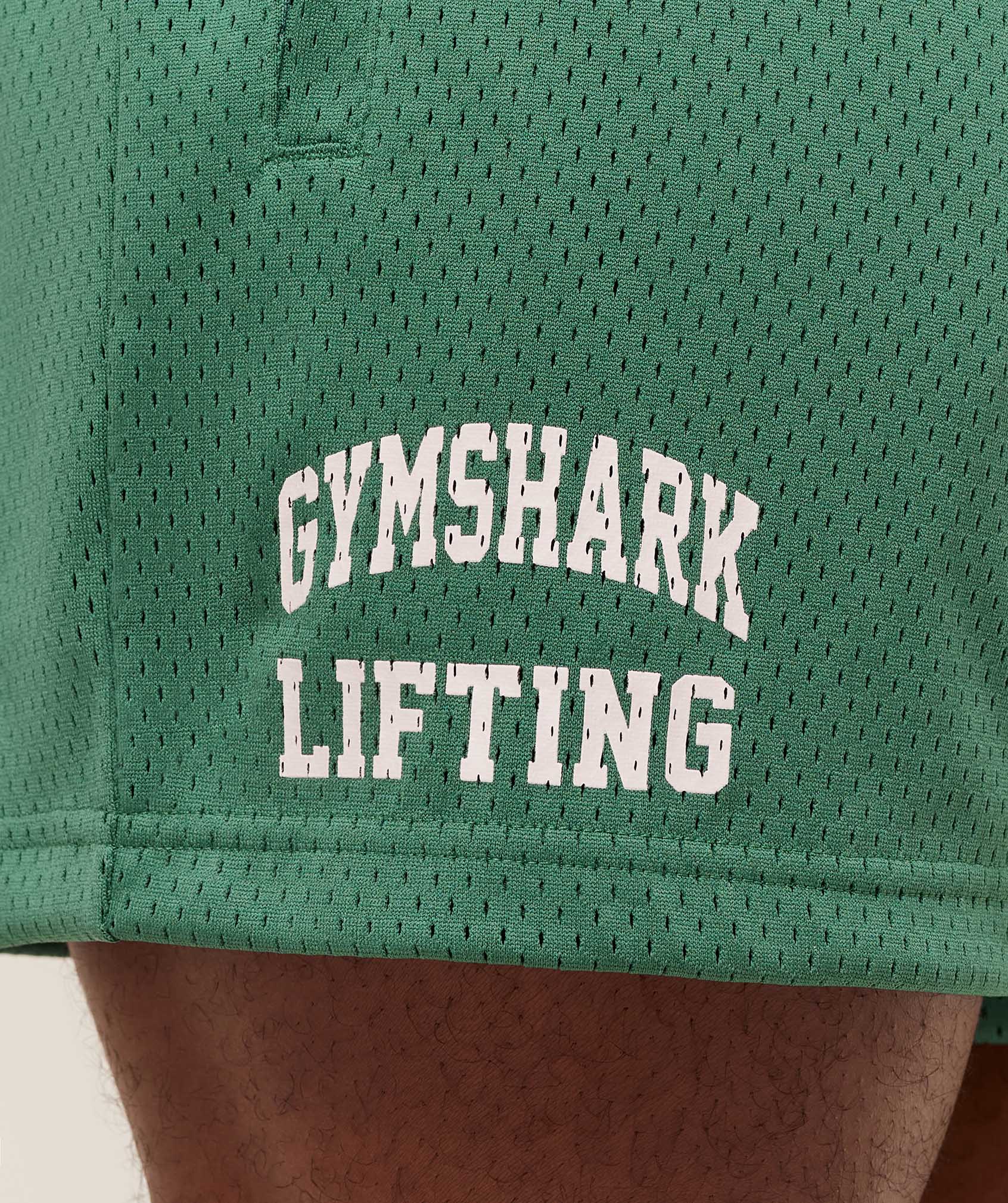 Gymshark Lifting Mesh 5" Shorts - Lift Green