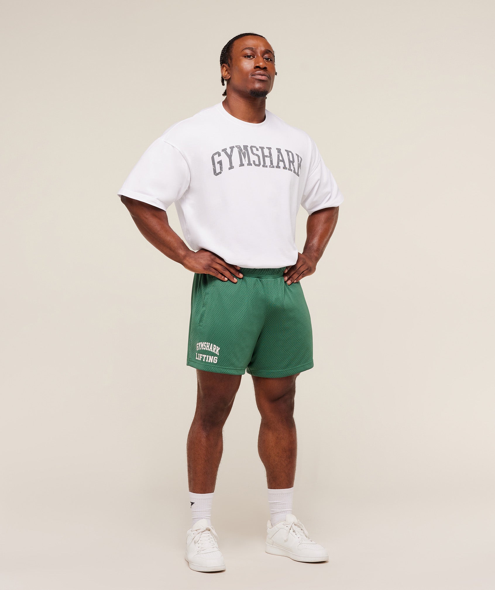 Gymshark Lifting Mesh 5" Shorts - Lift Green