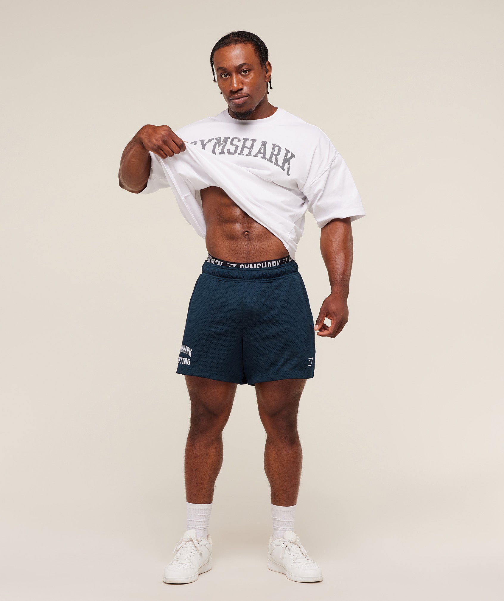 Gymshark Lifting Mesh 5" Shorts - Navy