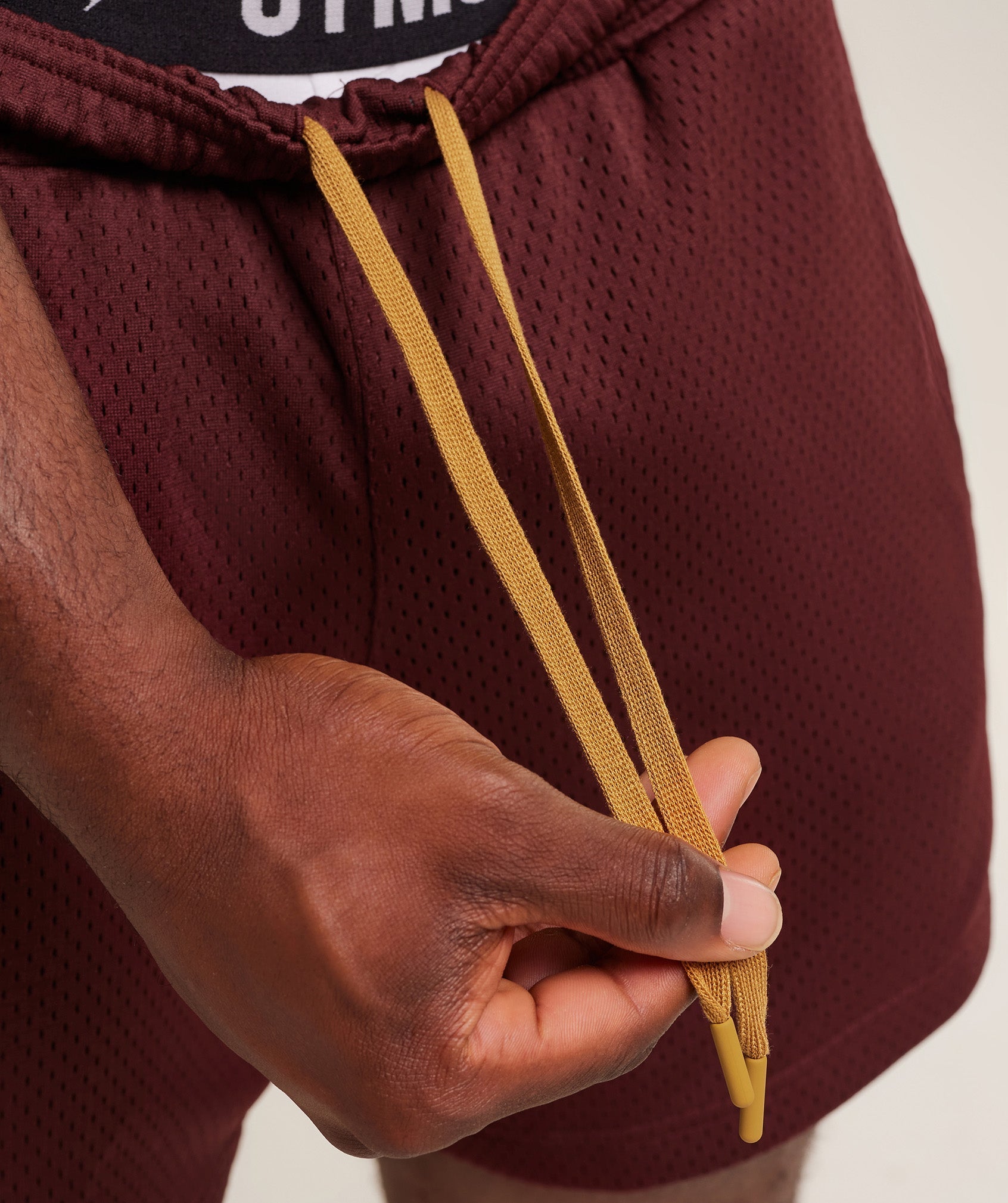 Gymshark Lifting Mesh 5" Shorts - Rich Maroon