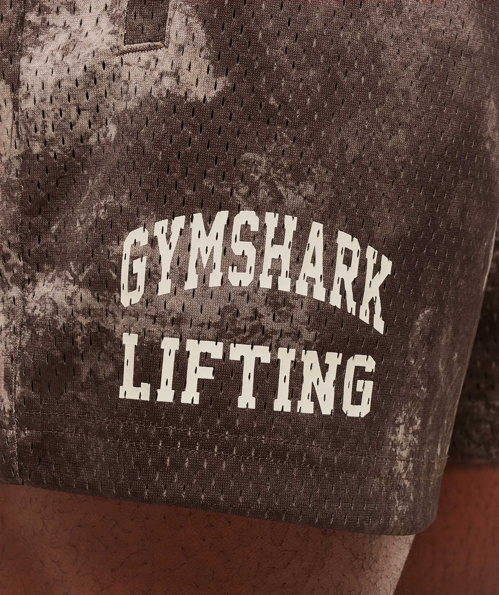 Gymshark Lifting Mesh 5" Shorts - Lifestyle Brown