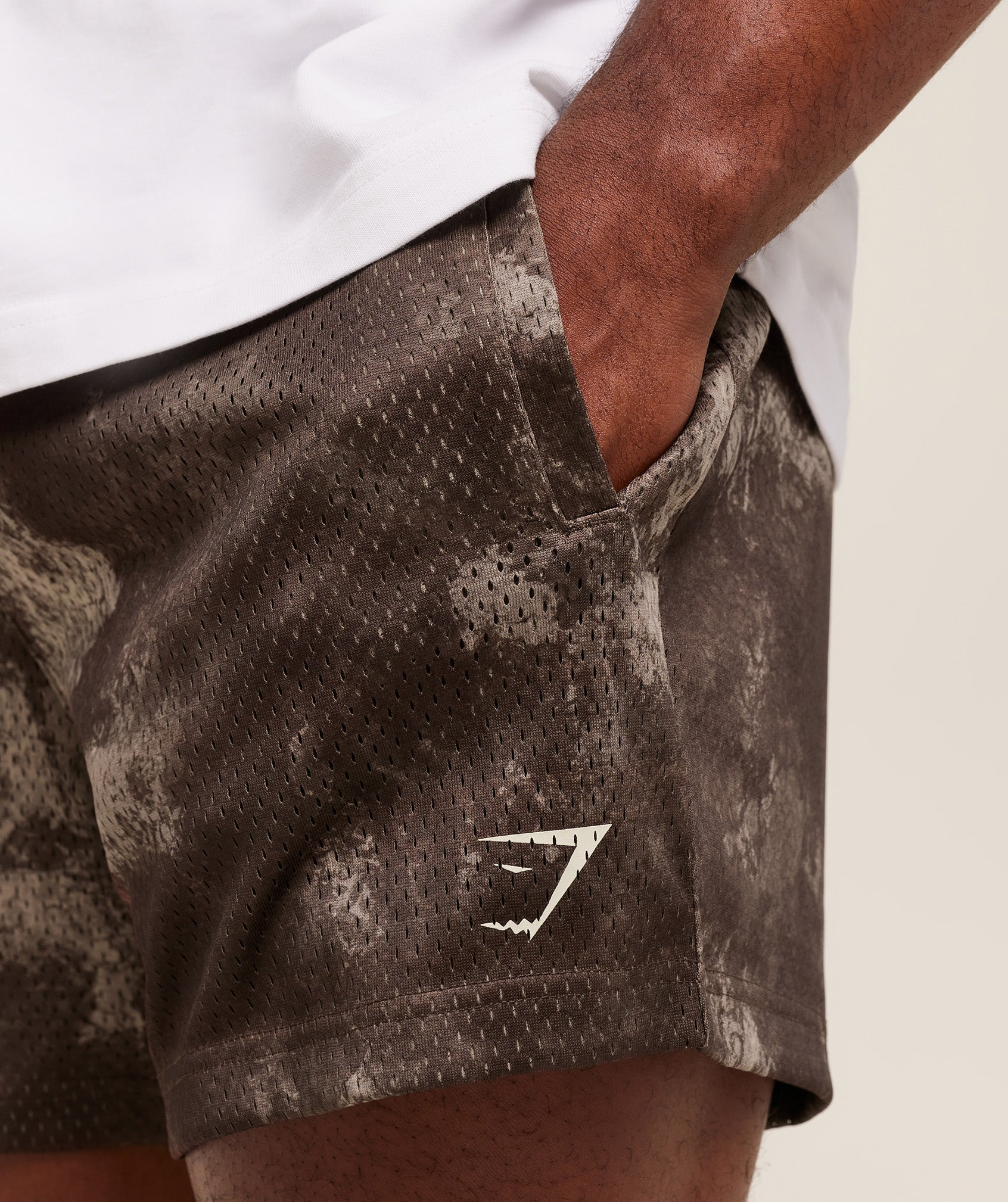 Gymshark Lifting Mesh 5" Shorts - Lifestyle Brown