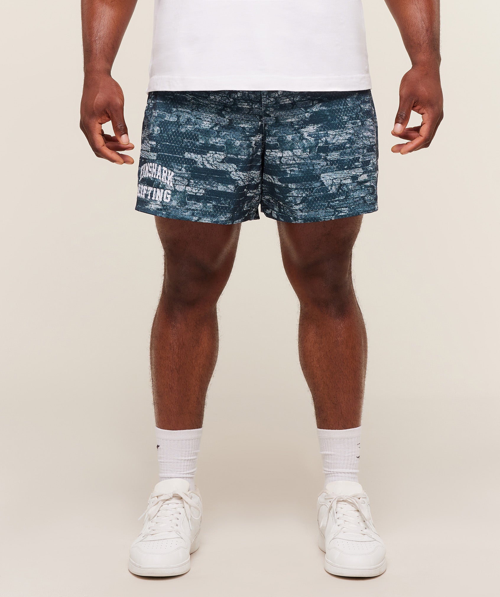 Gymshark Lifting Mesh 5" Shorts - Smoke Blue