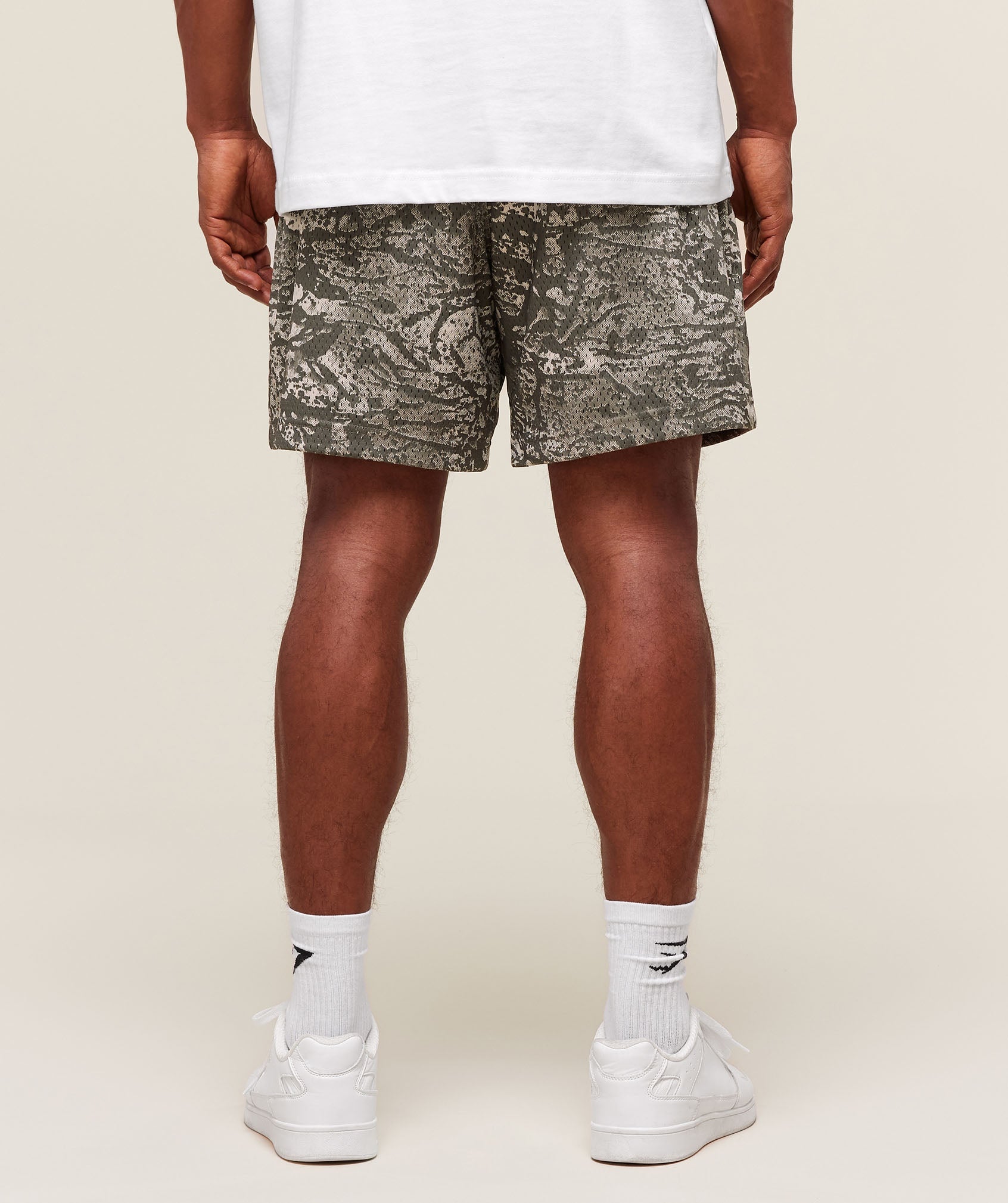 Gymshark Lifting Mesh 7" Shorts - Camo Brown