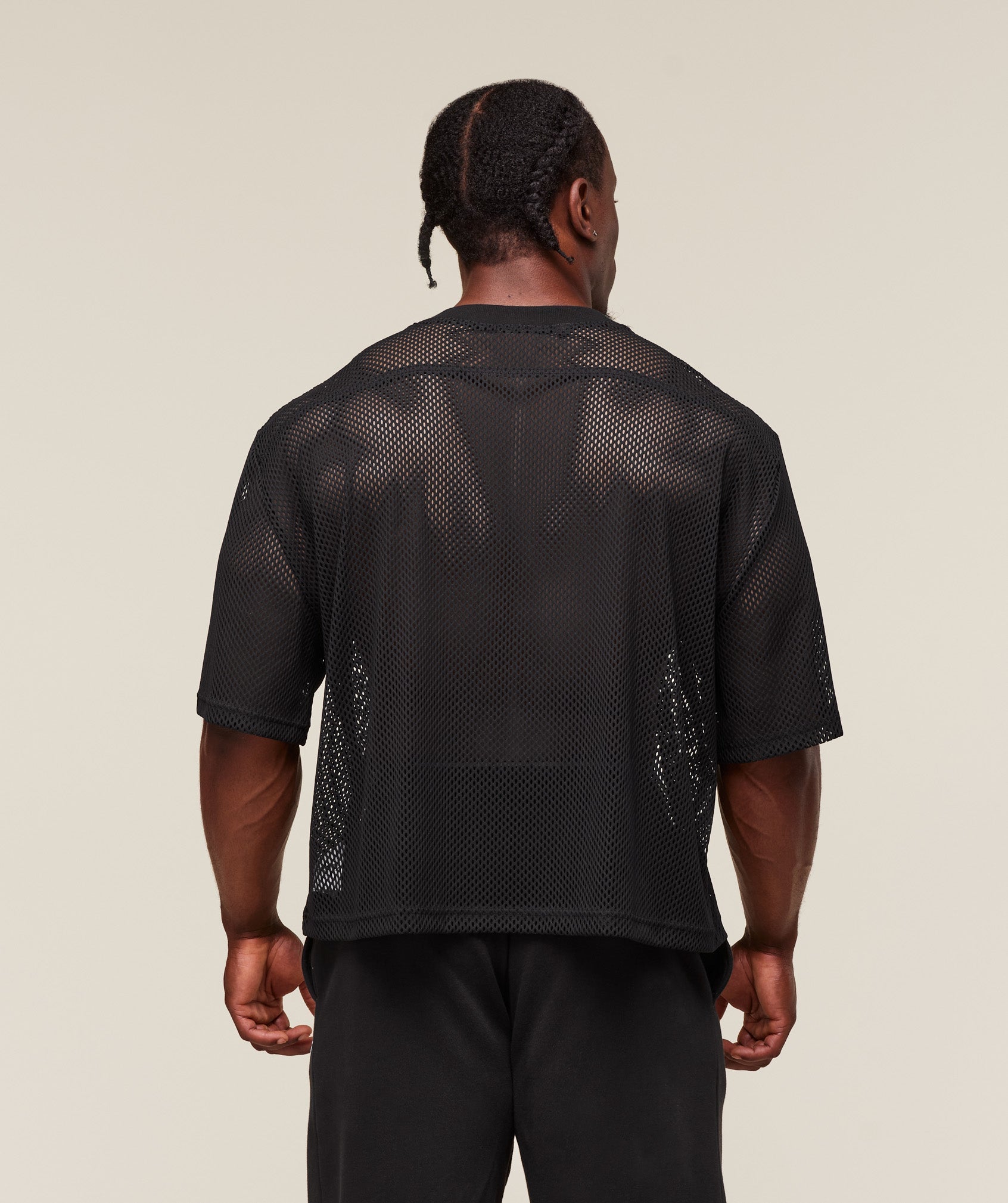 Gymshark Mesh Oversized T-Shirt - Black