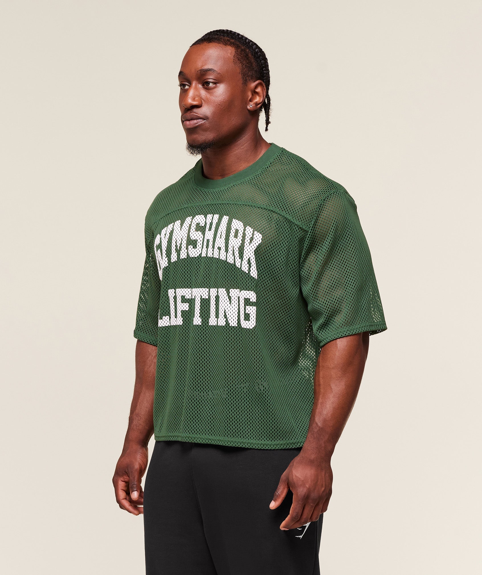 Gymshark Mesh Oversized T-Shirt - Classic Green
