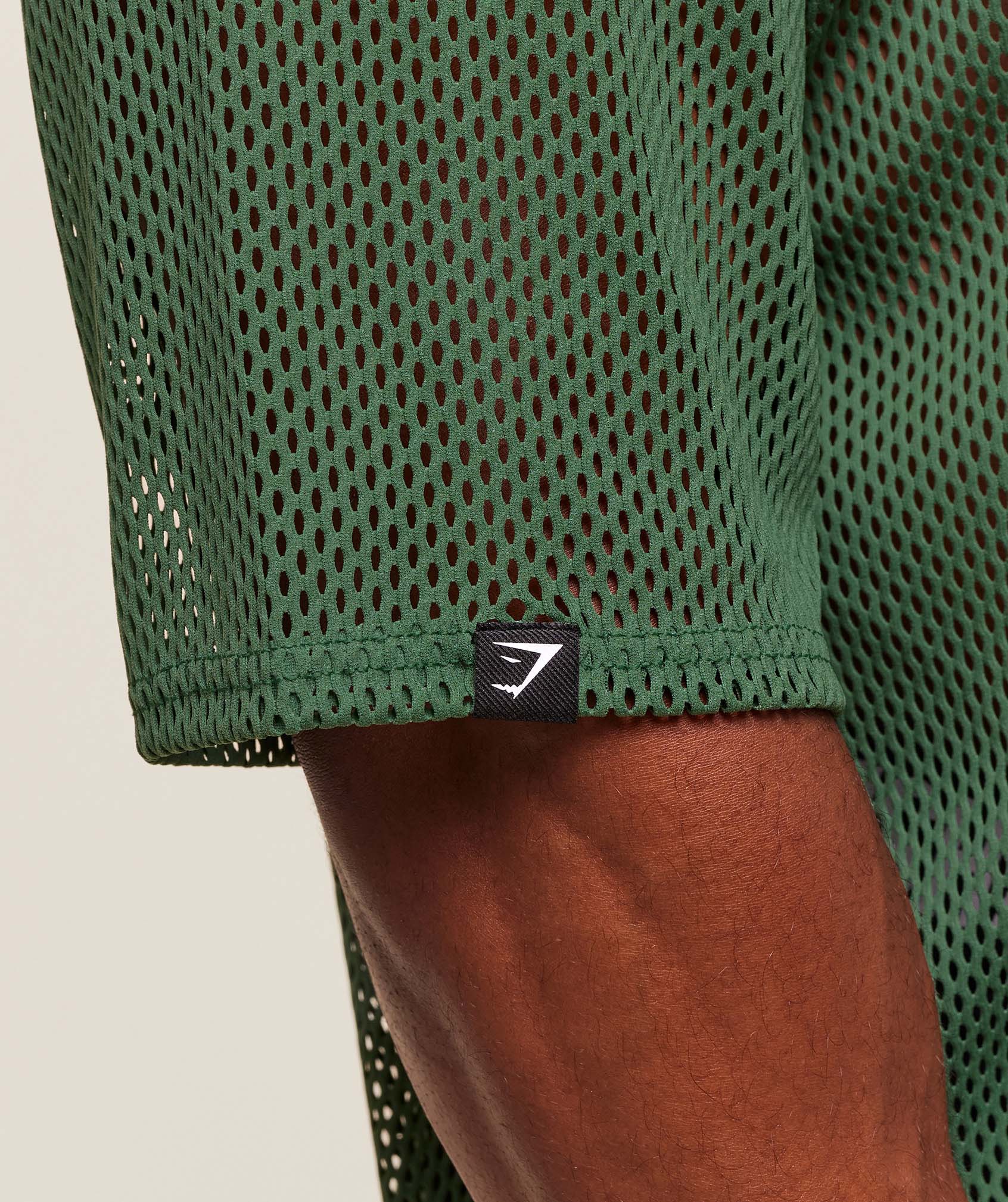 Gymshark Mesh Oversized T-Shirt - Classic Green