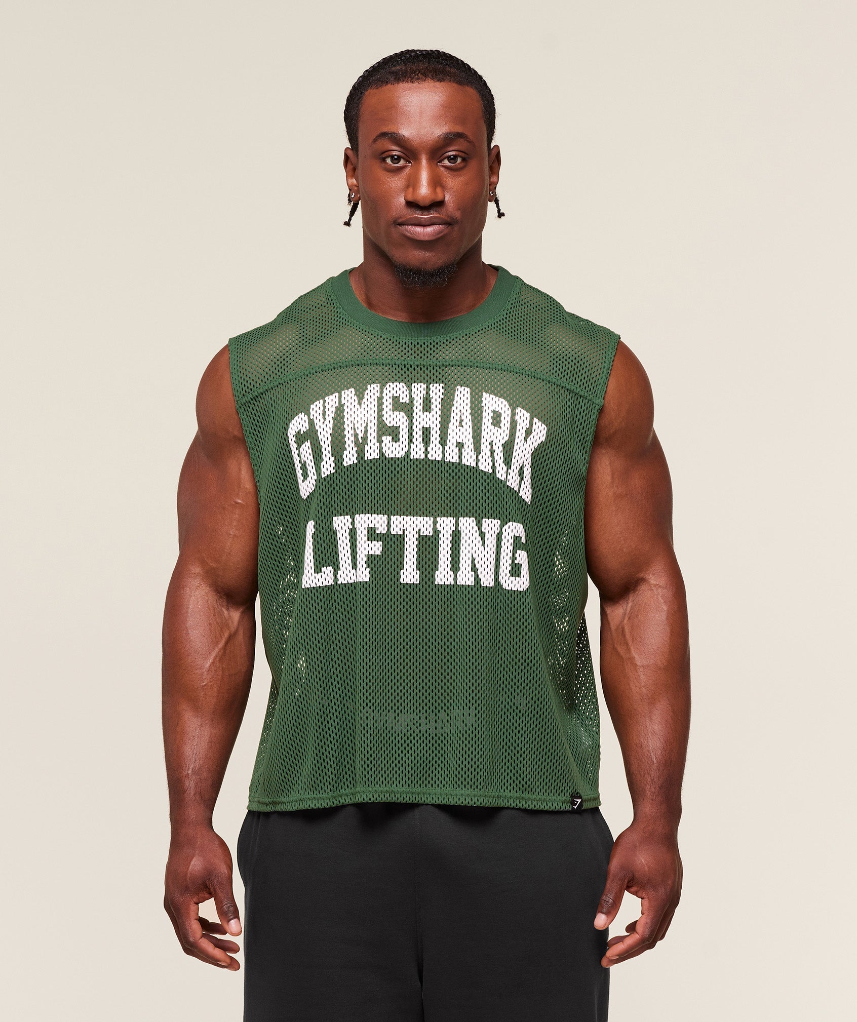 Gymshark Mesh Oversized Tank - Classic Green