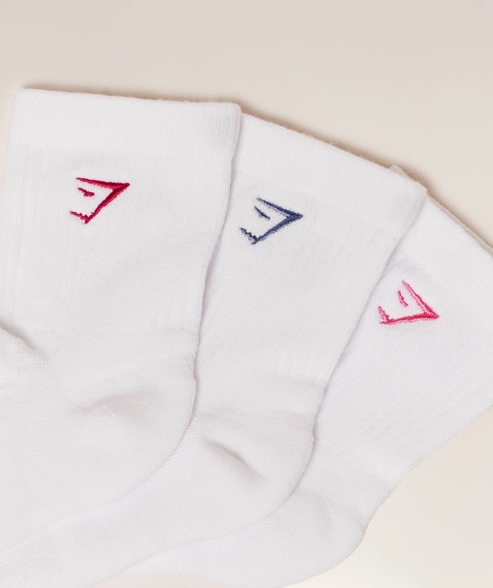 Gymshark Lattes and Lunges Multi Graphic Midi 3pk - White