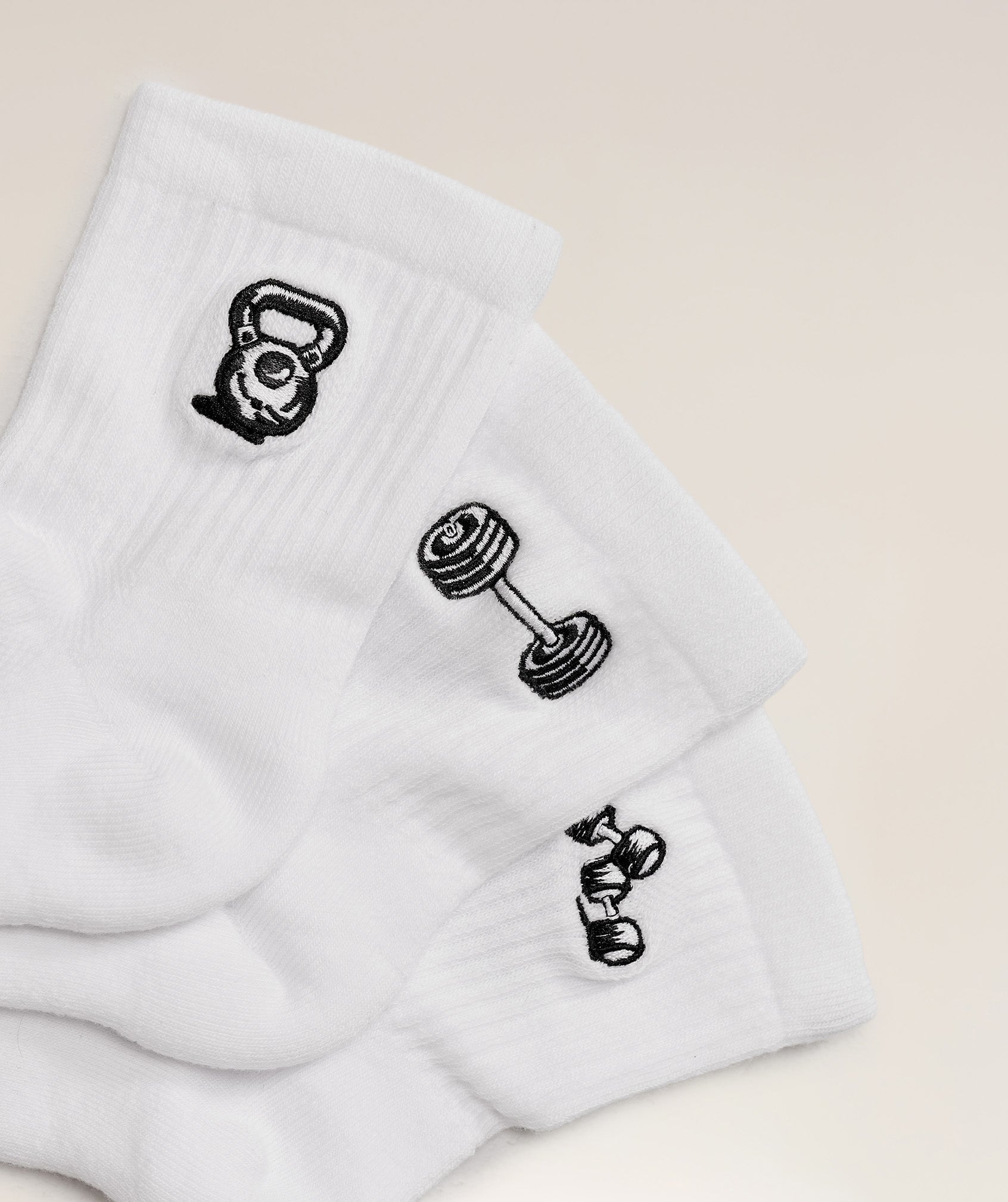 Gymshark Lifting Emojis Graphic Midi 3pk - White