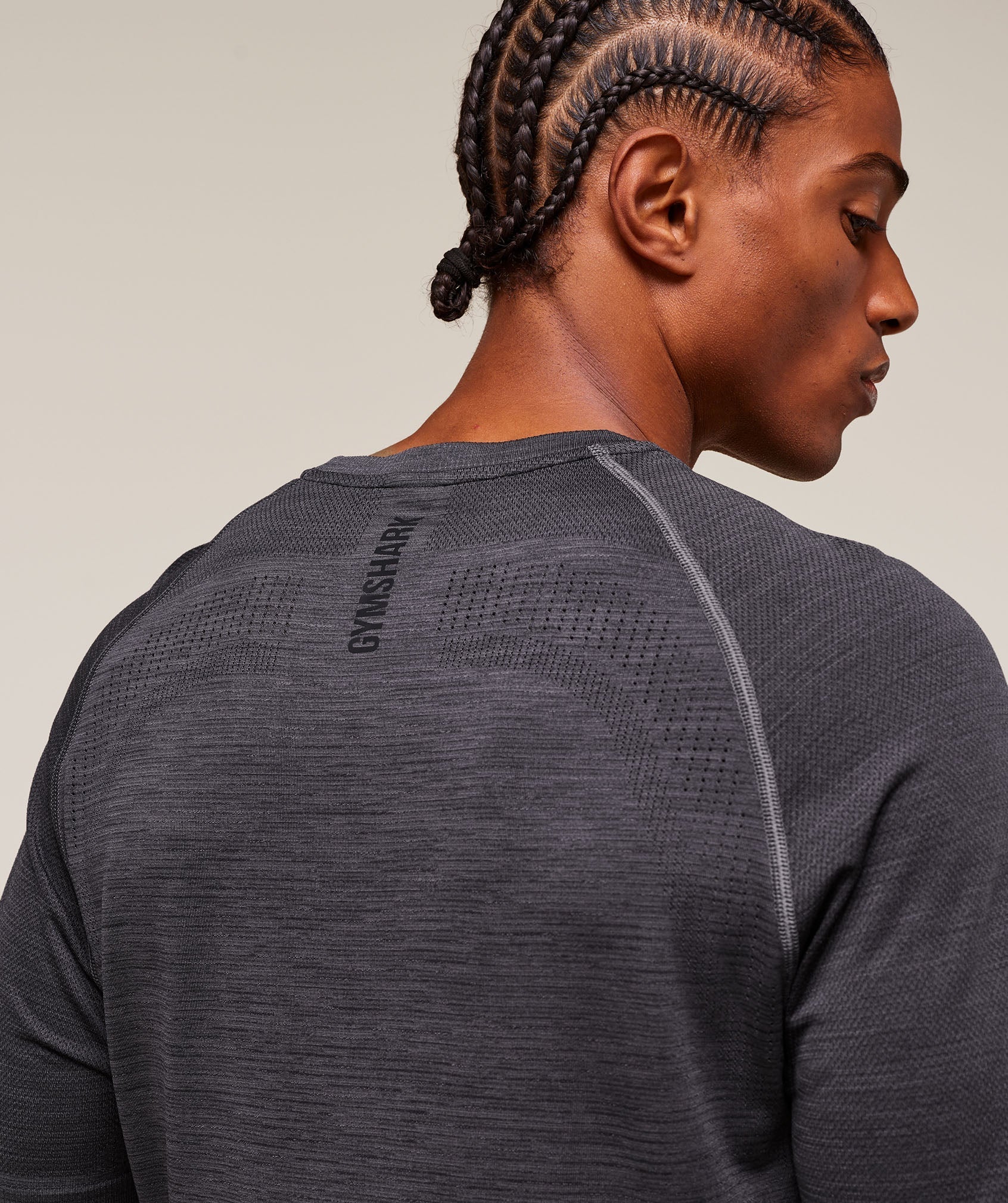 Gymshark Versatile Seamless T-Shirt - Dark Grey/Black