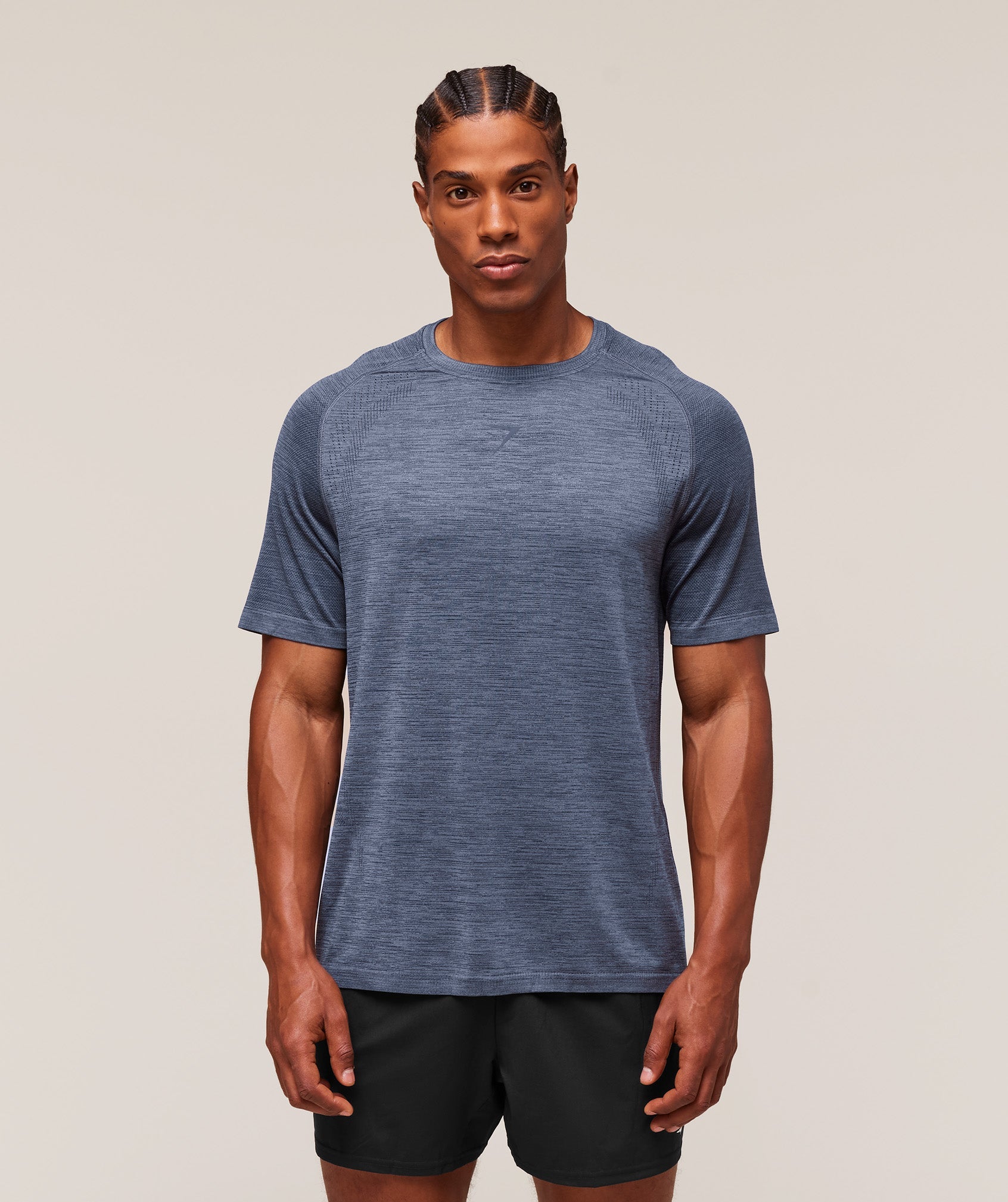Gymshark Versatile Seamless T-Shirt - Iron Blue/Navy