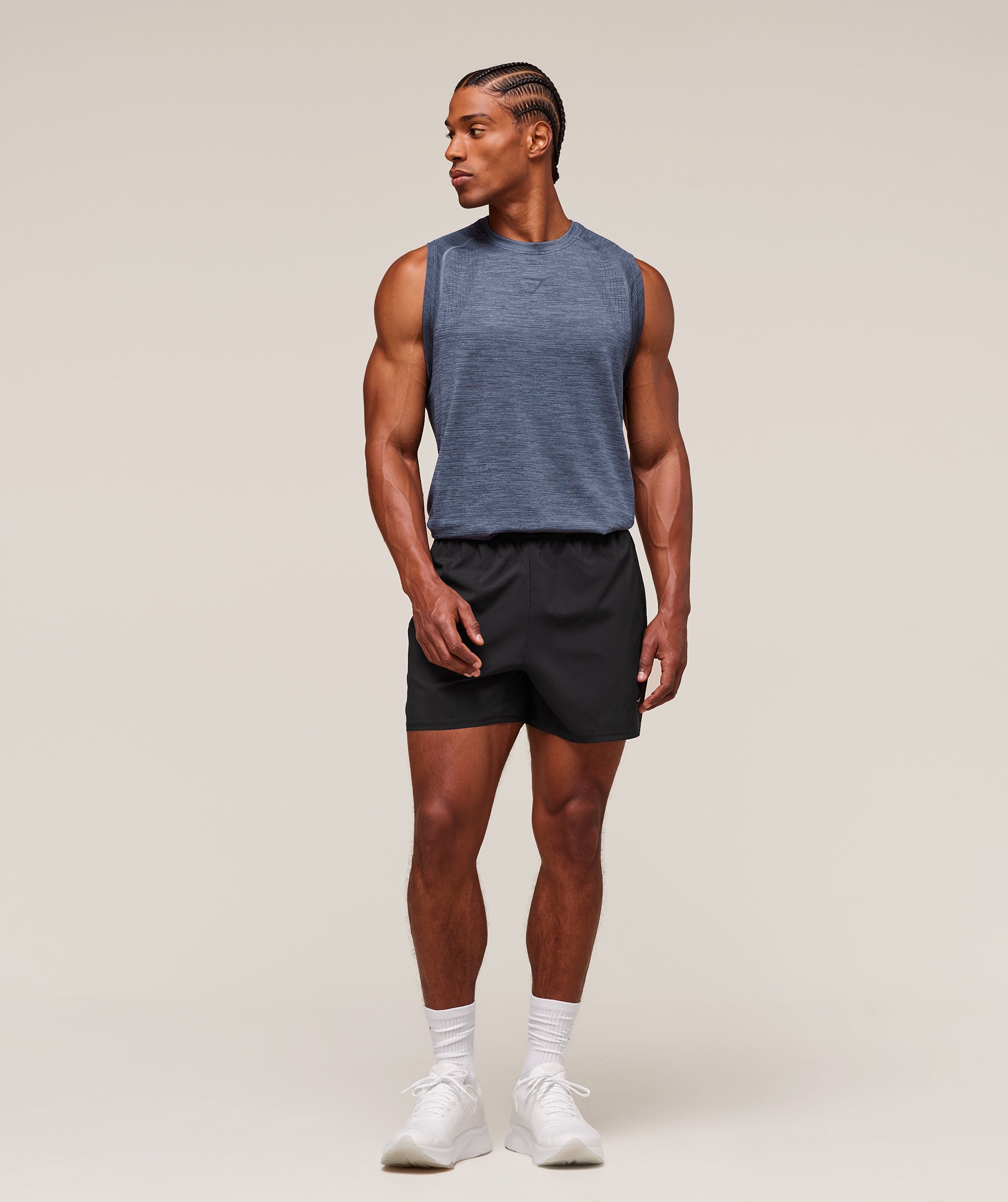 Gymshark Versatile Seamless Tank - Iron Blue/Navy