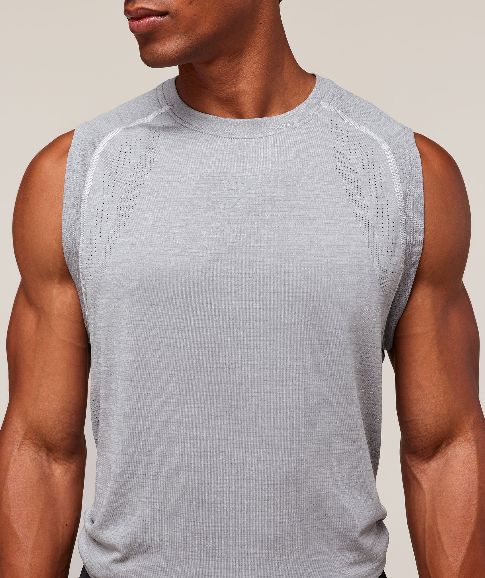 Gymshark Versatile Seamless Tank - Light Grey/Smokey Grey
