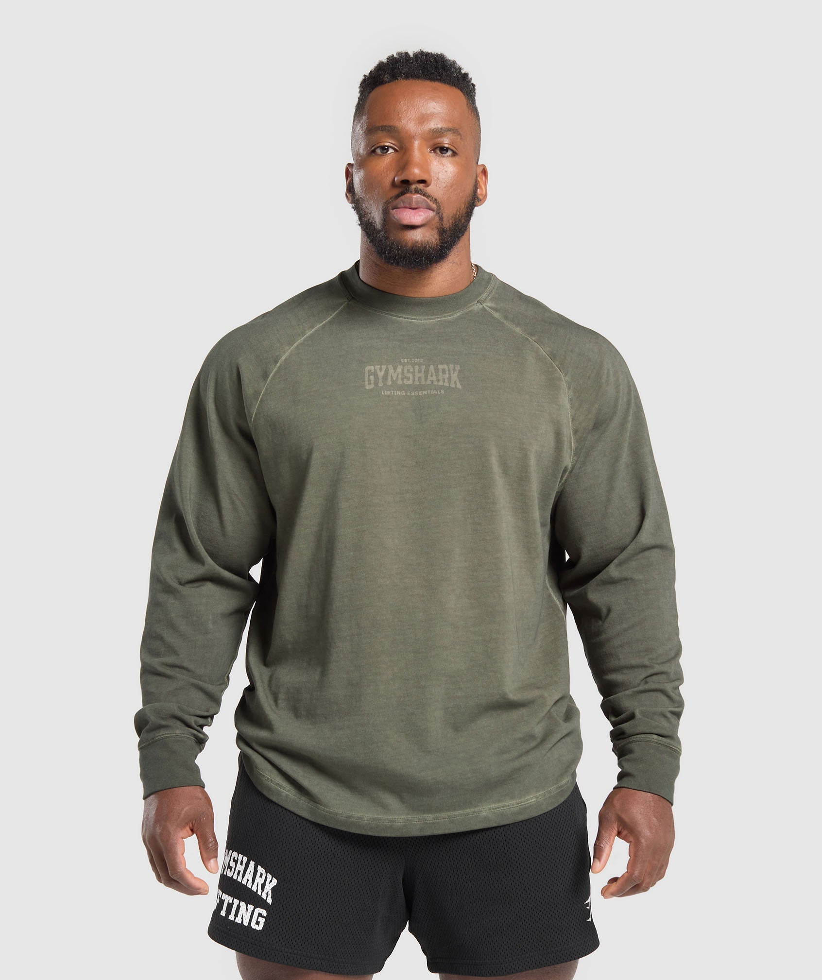 Gymshark Heavyweight Long Sleeve T-Shirt - Strength Green