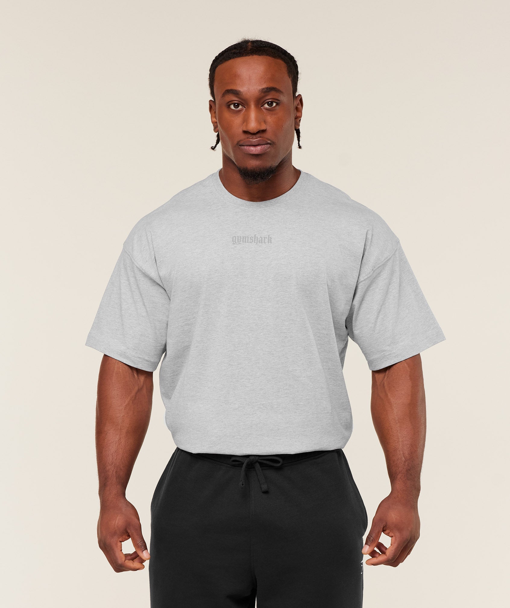 Gymshark Olde English T-Shirt - Bros Soft Grey Marl