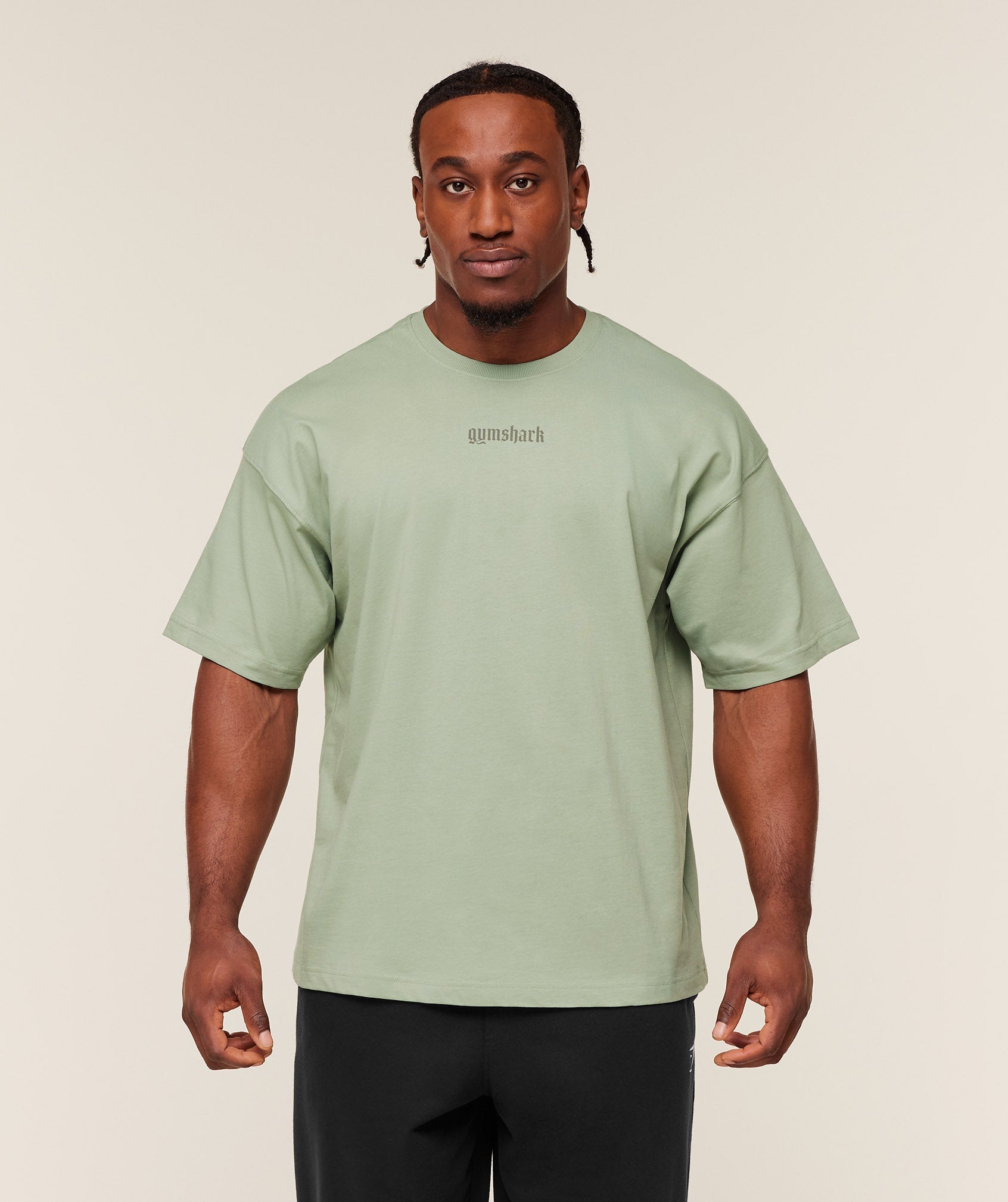 Gymshark Olde English T-Shirt - GS Haze Green