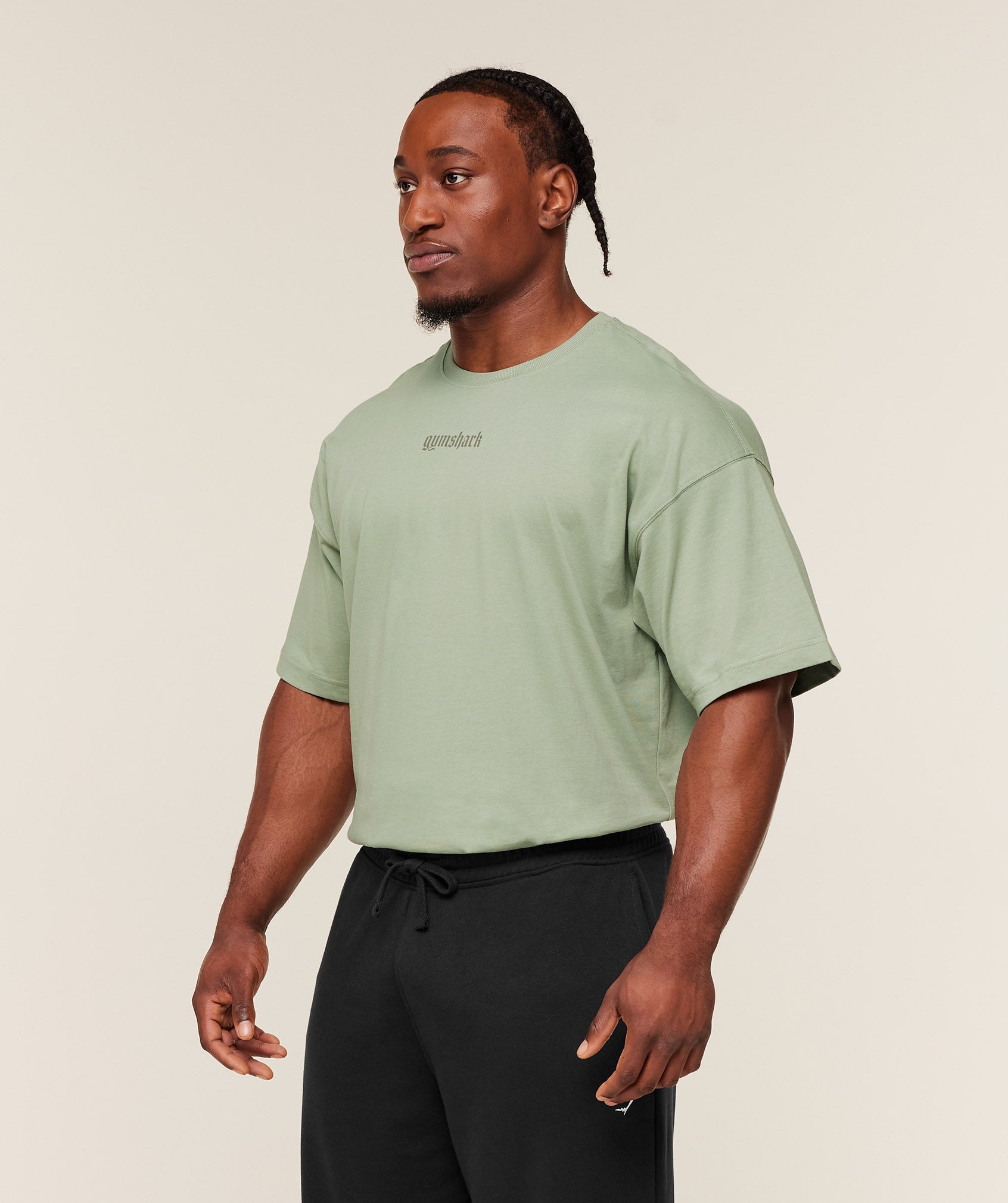 Gymshark Olde English T-Shirt - GS Haze Green