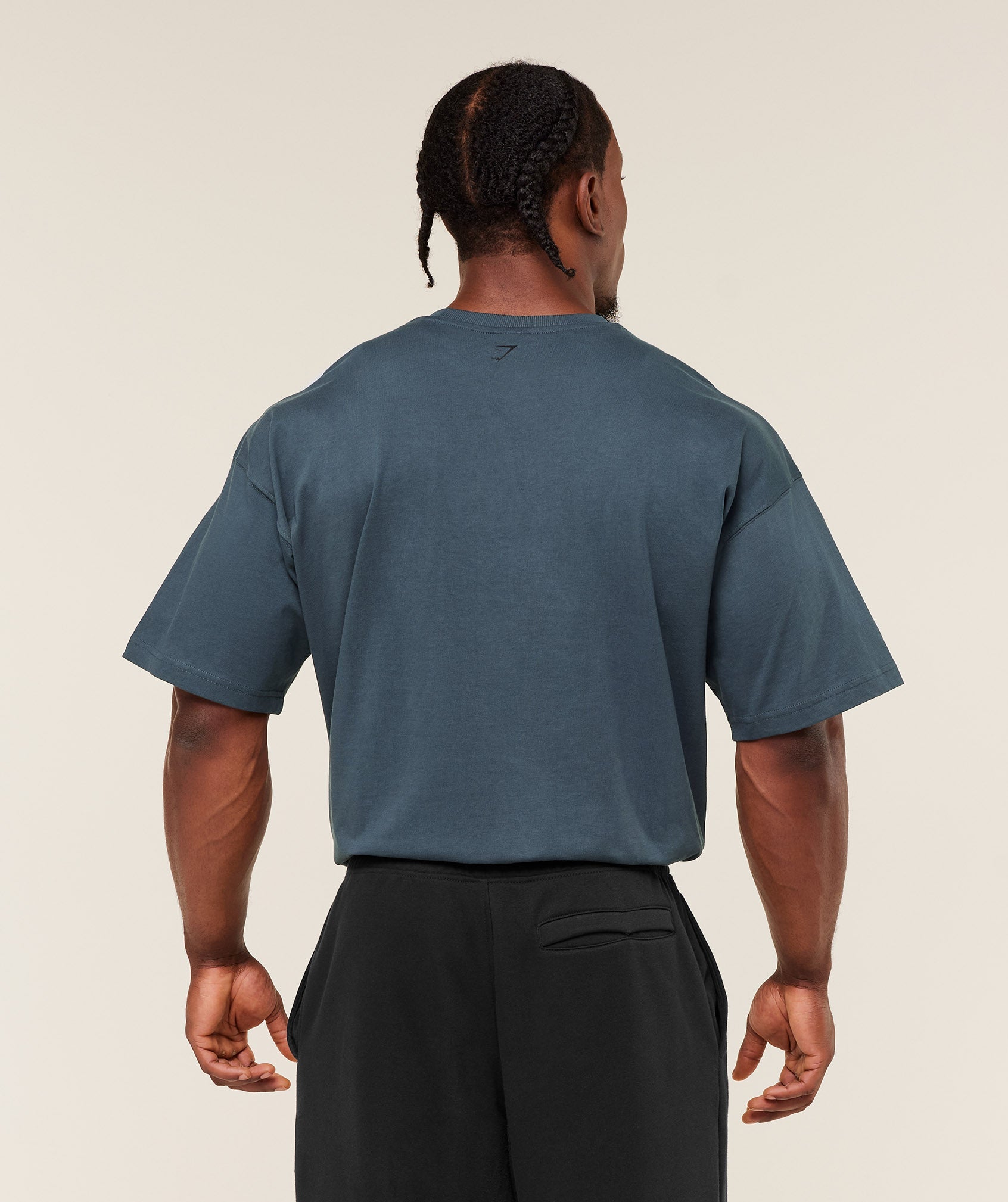 Gymshark Olde English T-Shirt - GS Stealth Blue