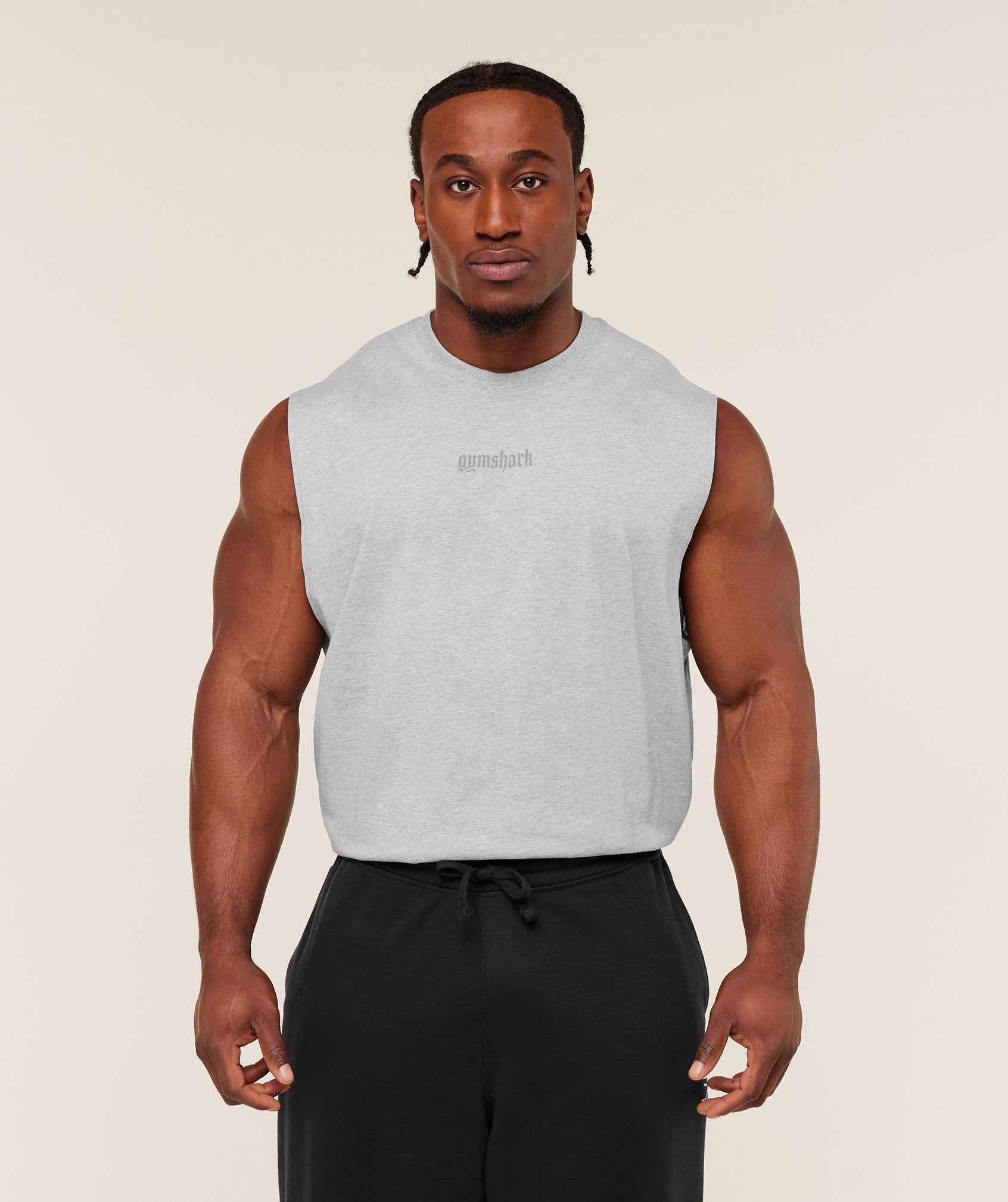 Gymshark Olde English Tank - Bros Soft Grey Marl