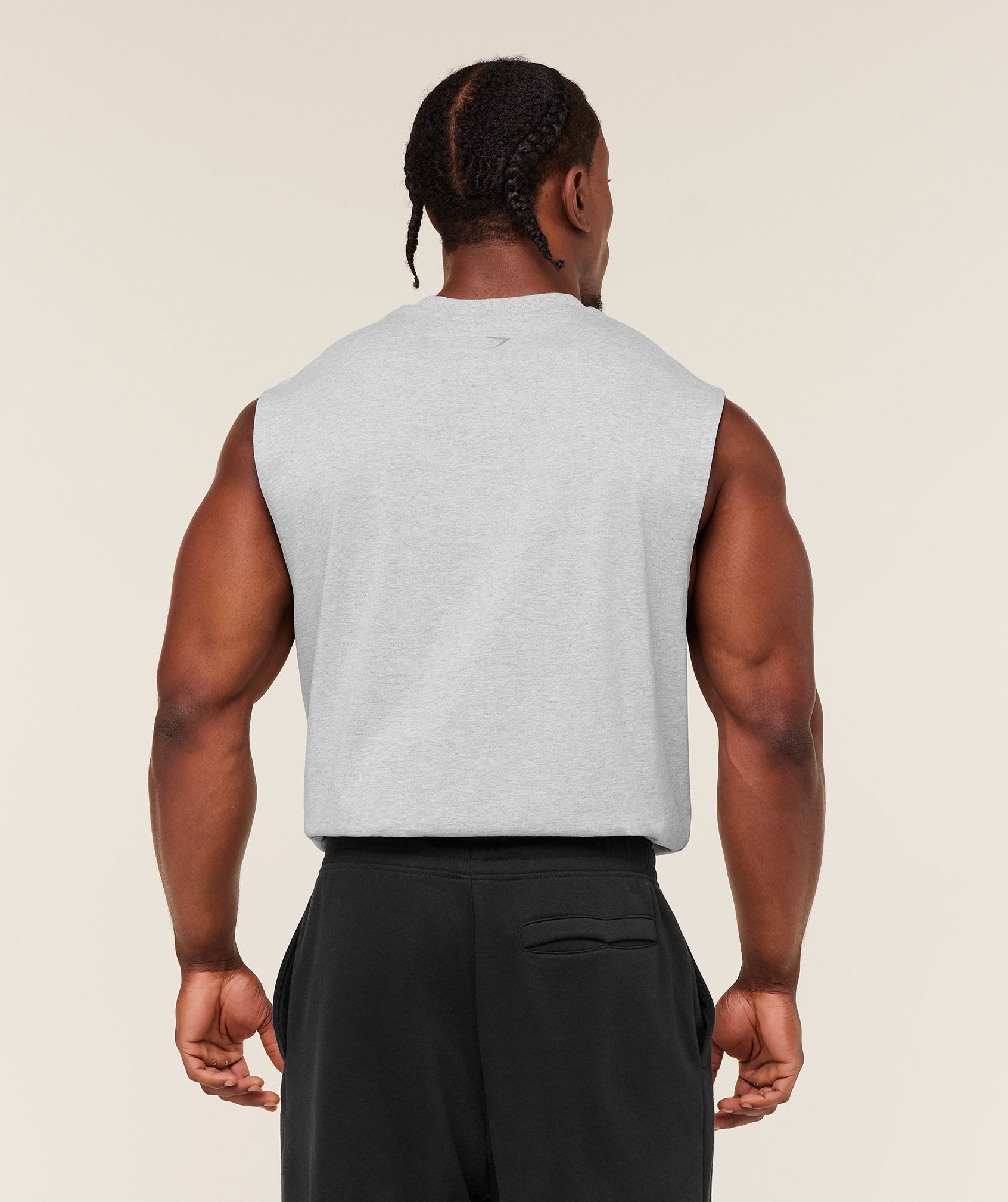 Gymshark Olde English Tank - Bros Soft Grey Marl