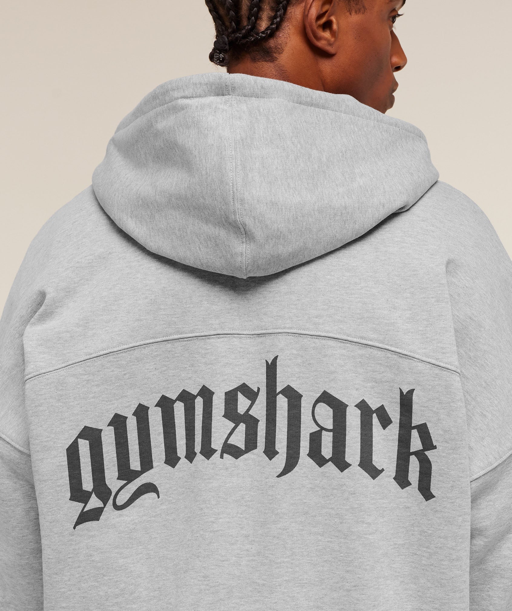 Gymshark Olde English Zip Up Hoodie - Soft Grey Marl