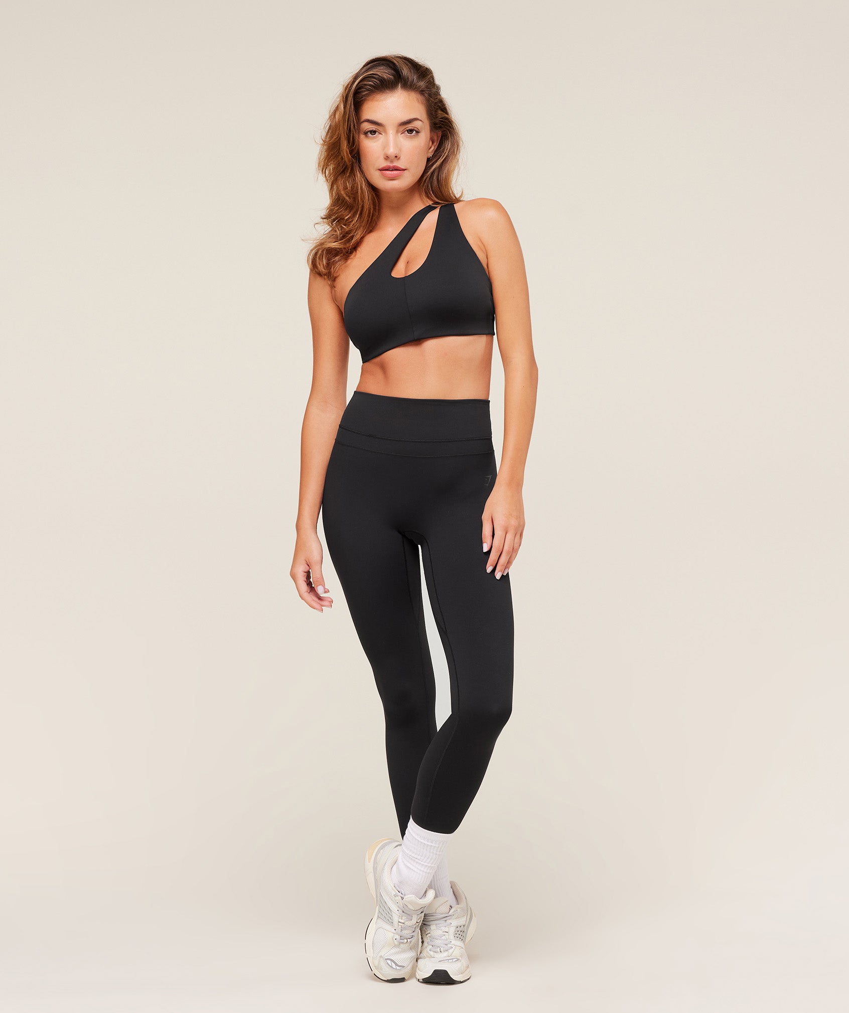 Gymshark One Shoulder Sports Bra - Black