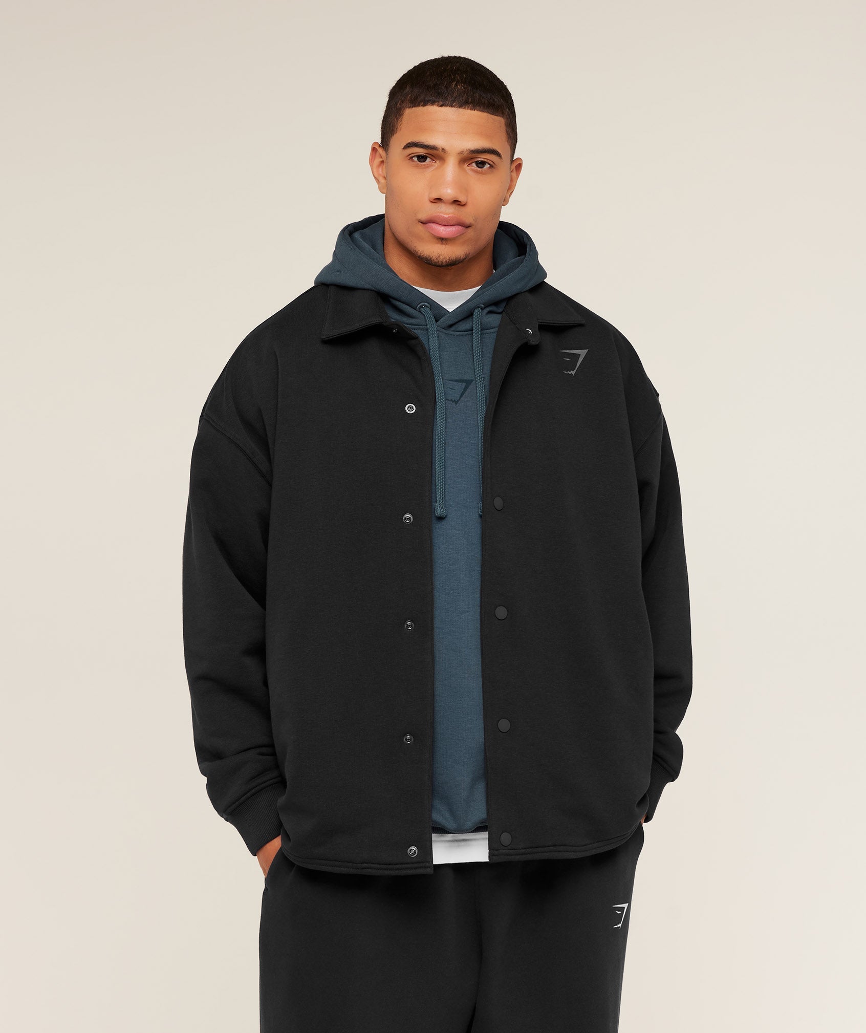 Gymshark Power Coach Jacket - GS Black/GS Asphalt Grey