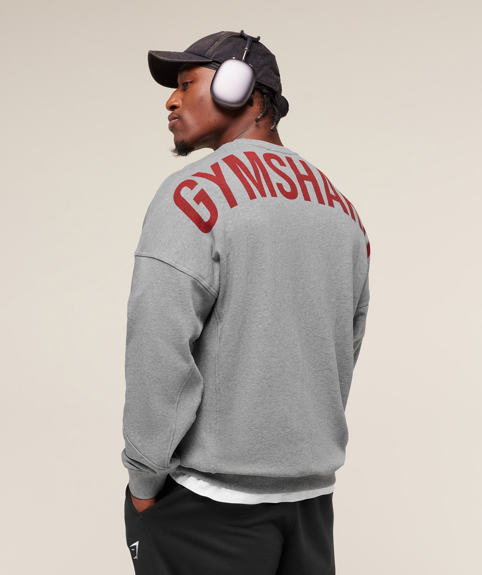 Gymshark Power Crew - Charcoal Core Marl