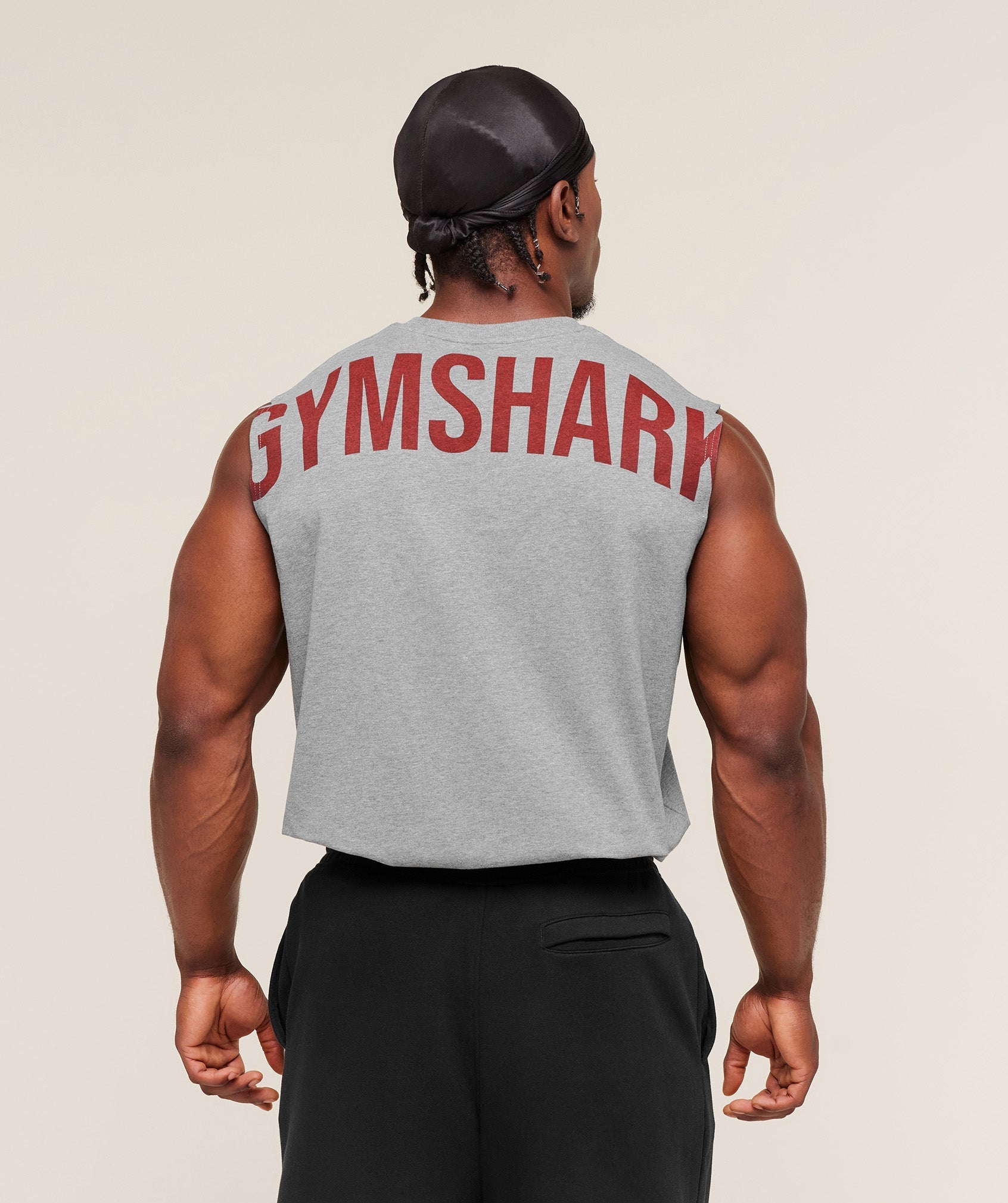 Gymshark Power Cut Off Tank - Charcoal Core Marl