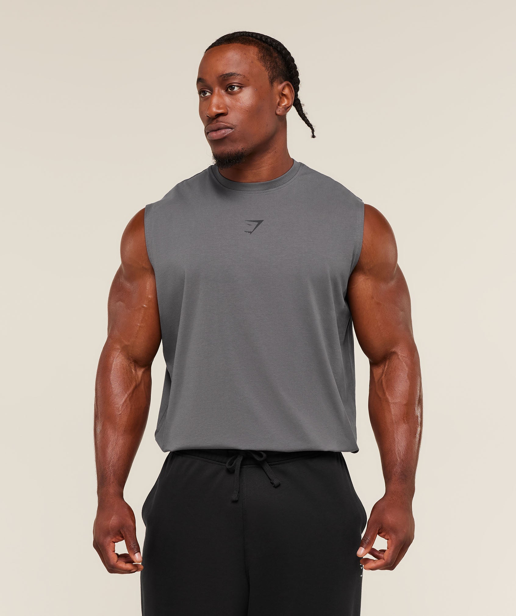 Gymshark Power Cut Off Tank - Dark Grey