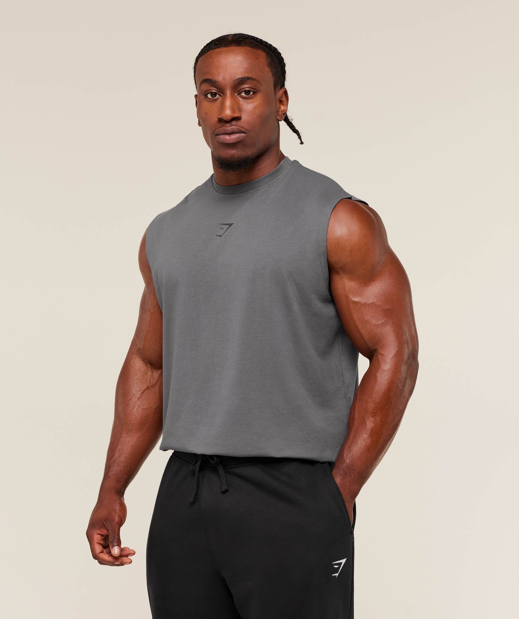 Gymshark Power Cut Off Tank - Dark Grey