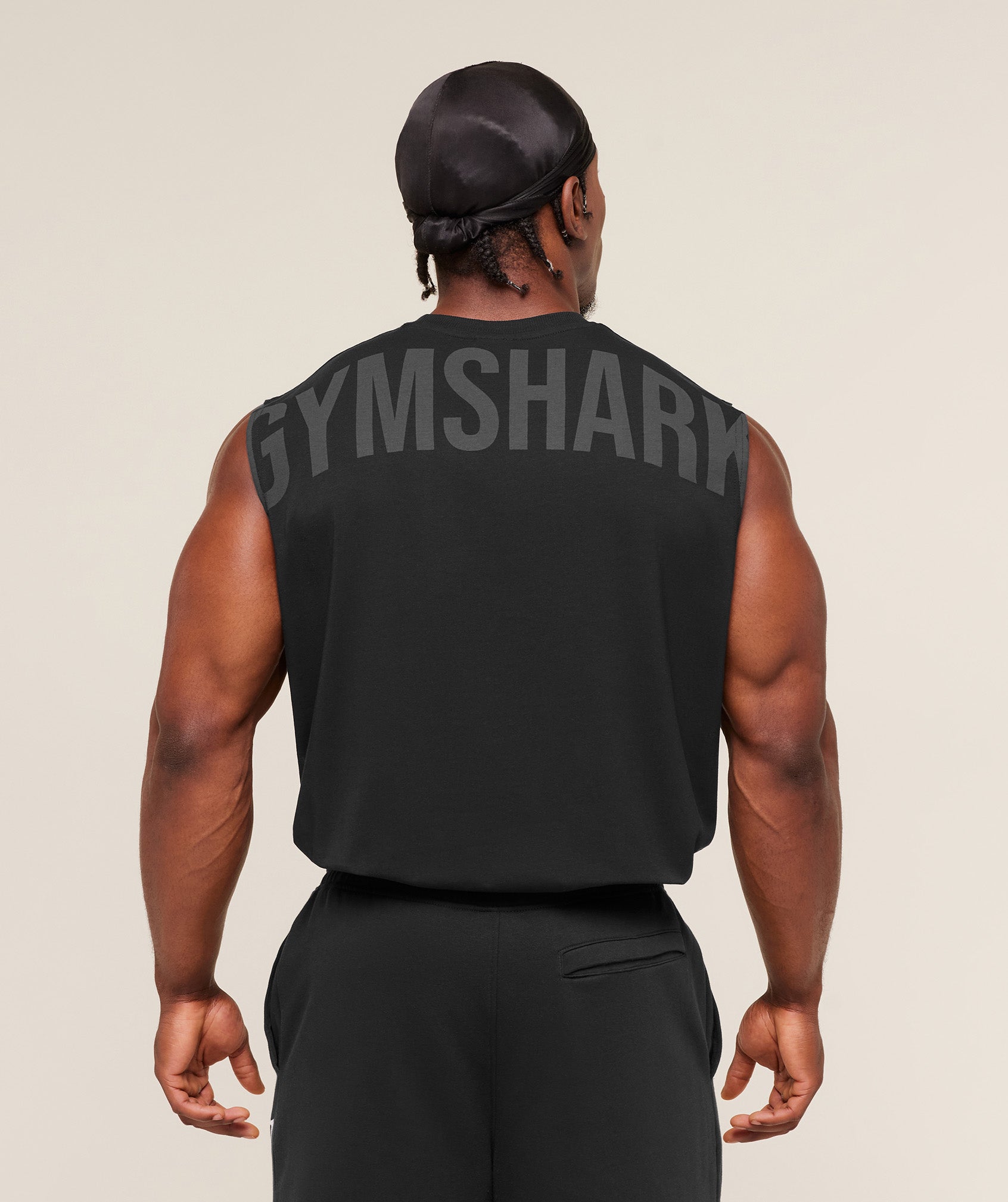 Gymshark Power Cut Off Tank - Black/Asphalt Grey