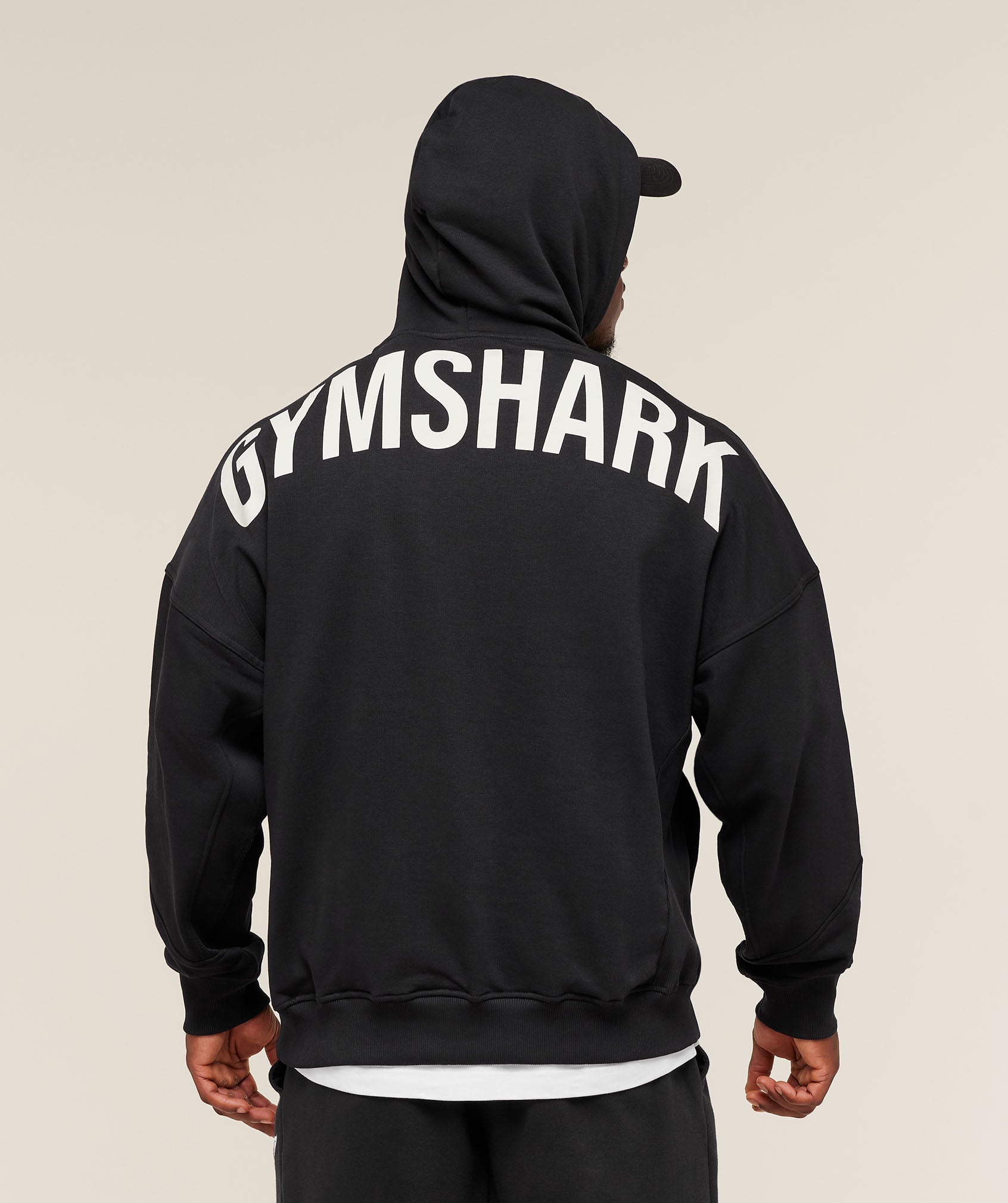 Gymshark Power Hoodie - Black/Oat White