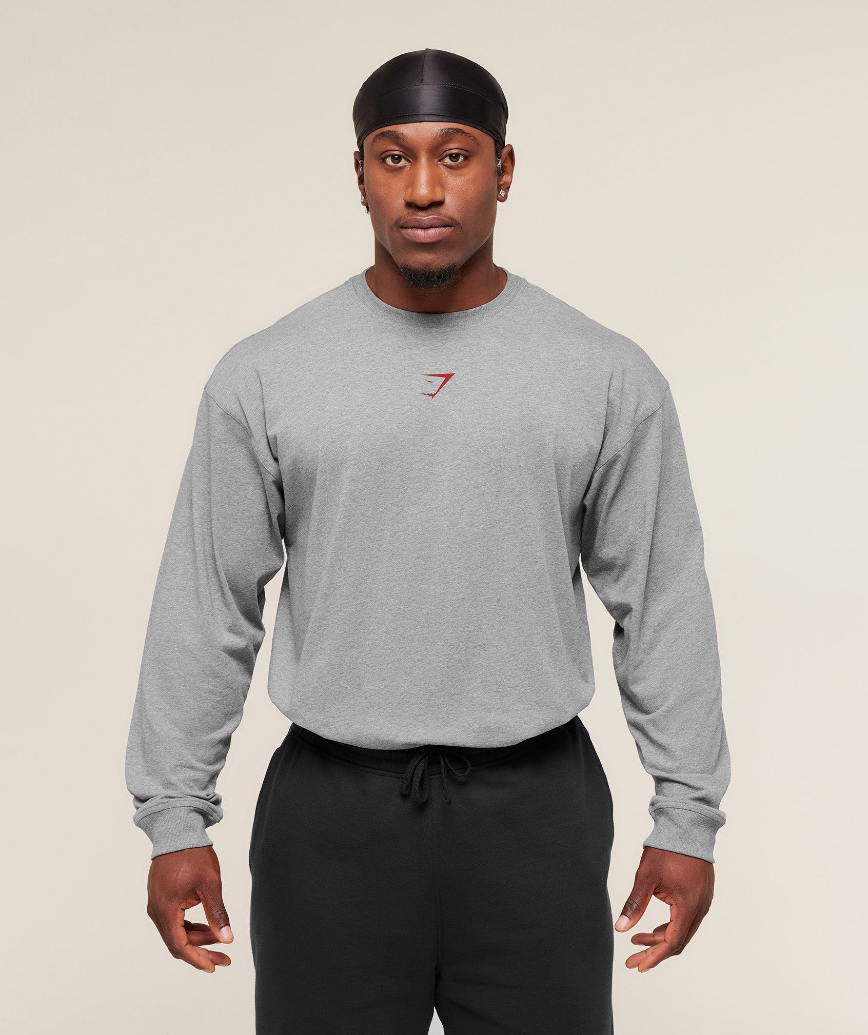 Gymshark Power Long Sleeve T-Shirt - Charcoal Core Marl