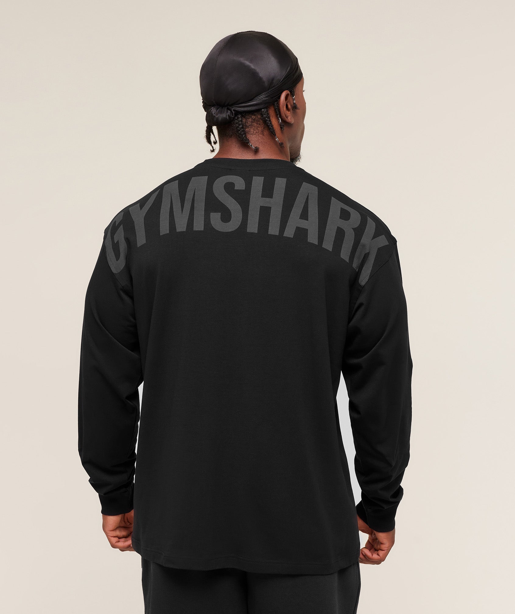 Gymshark Power Long Sleeve T-Shirt - Black/Asphalt Grey
