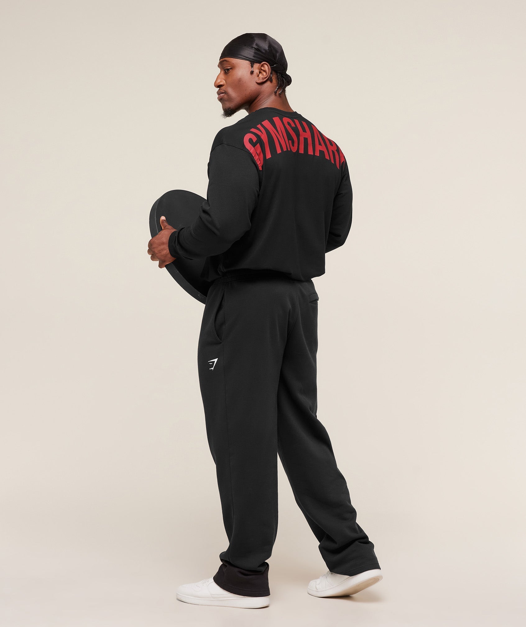 Gymshark Power Long Sleeve T-Shirt - Black/Conditioning Red