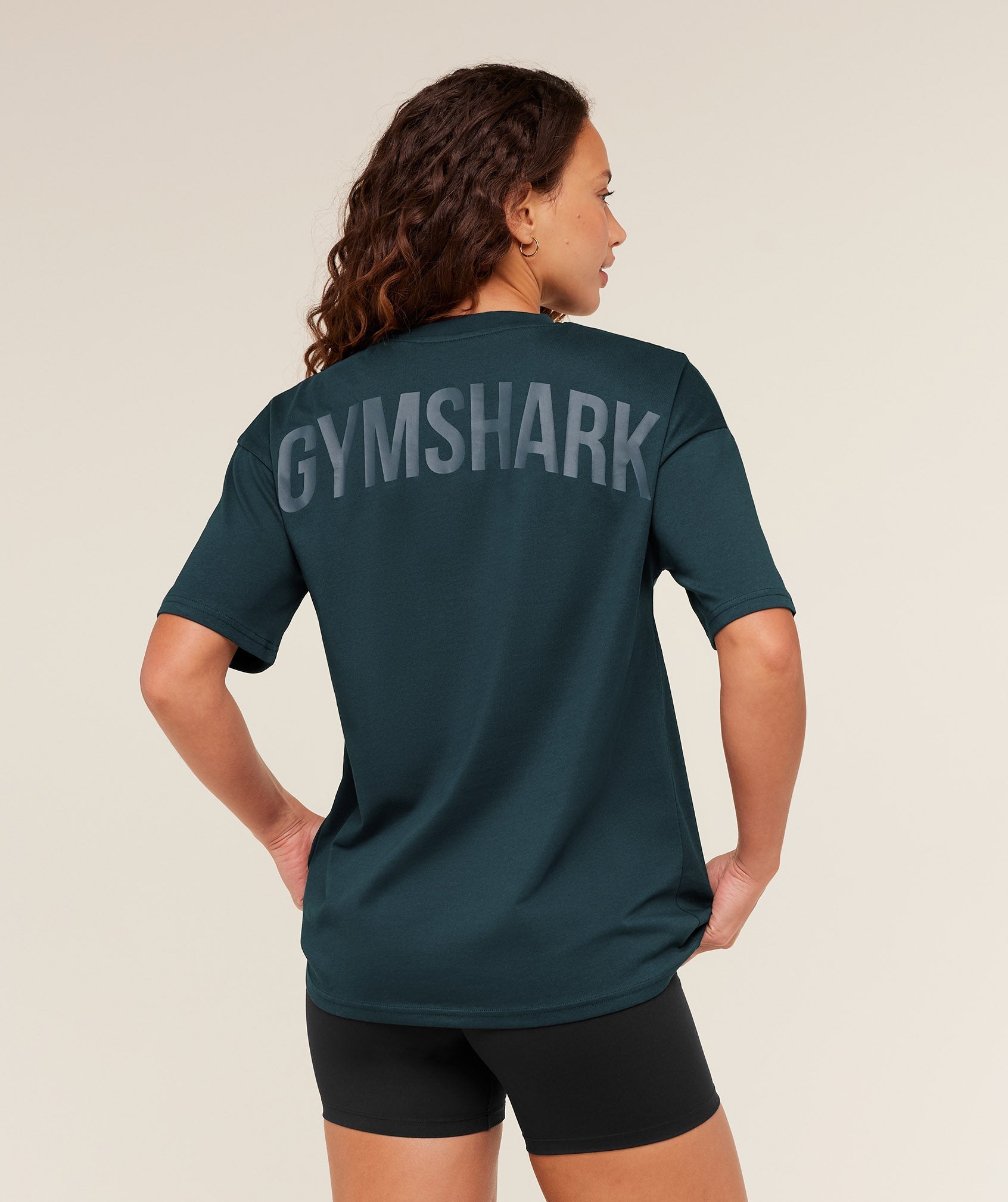 Gymshark Power Oversized T-Shirt - Deep Petrol Blue