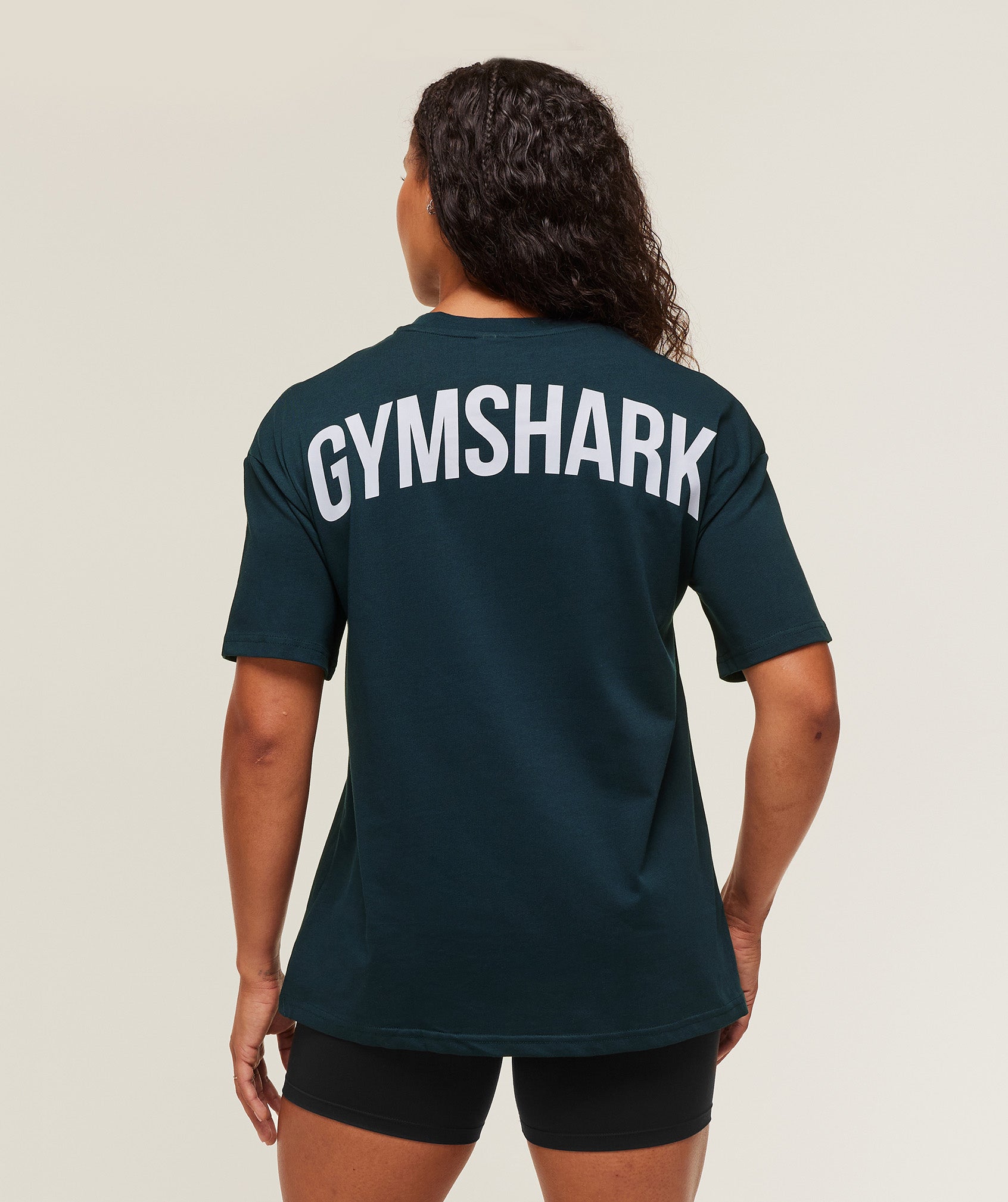 Gymshark Power Oversized T-Shirt - Deep Petrol Blue/Smoke Blue