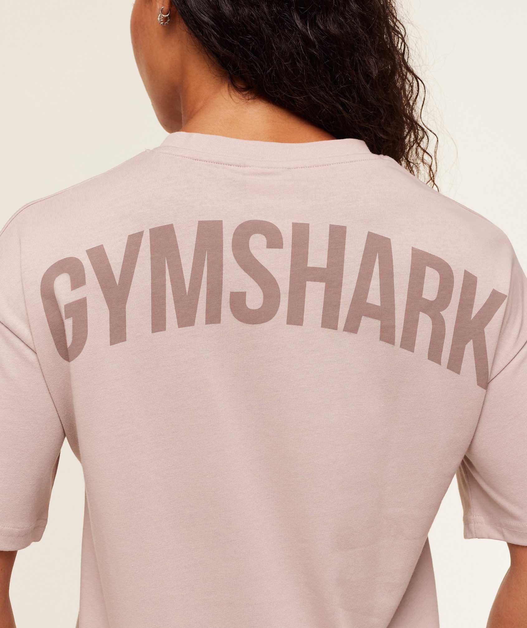 Gymshark Power Oversized T-Shirt - Dusk Pink/Chestnut Pink