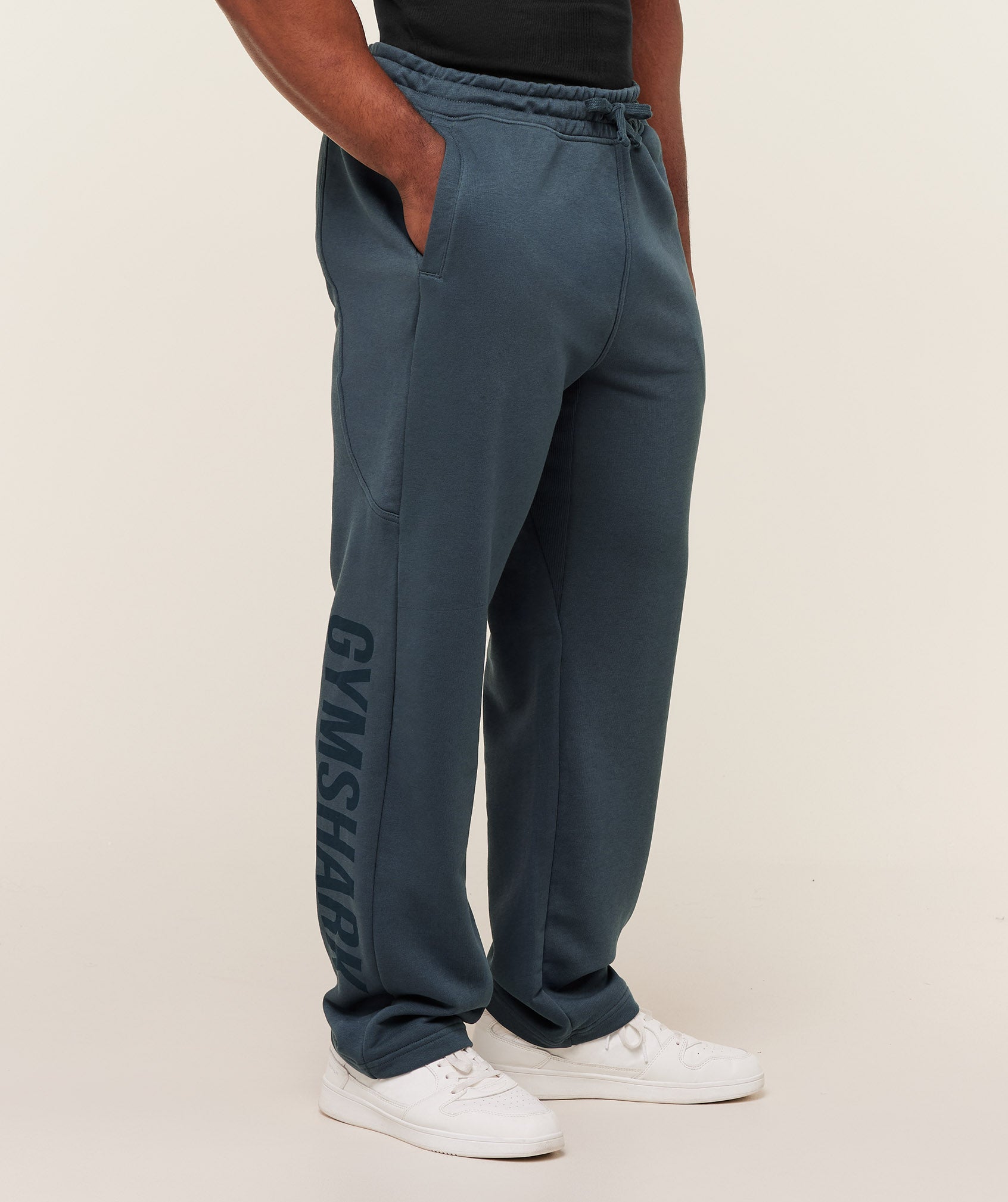Gymshark Power Straight Leg Pants - GS Stealth Blue/GS Deep Petrol Blue
