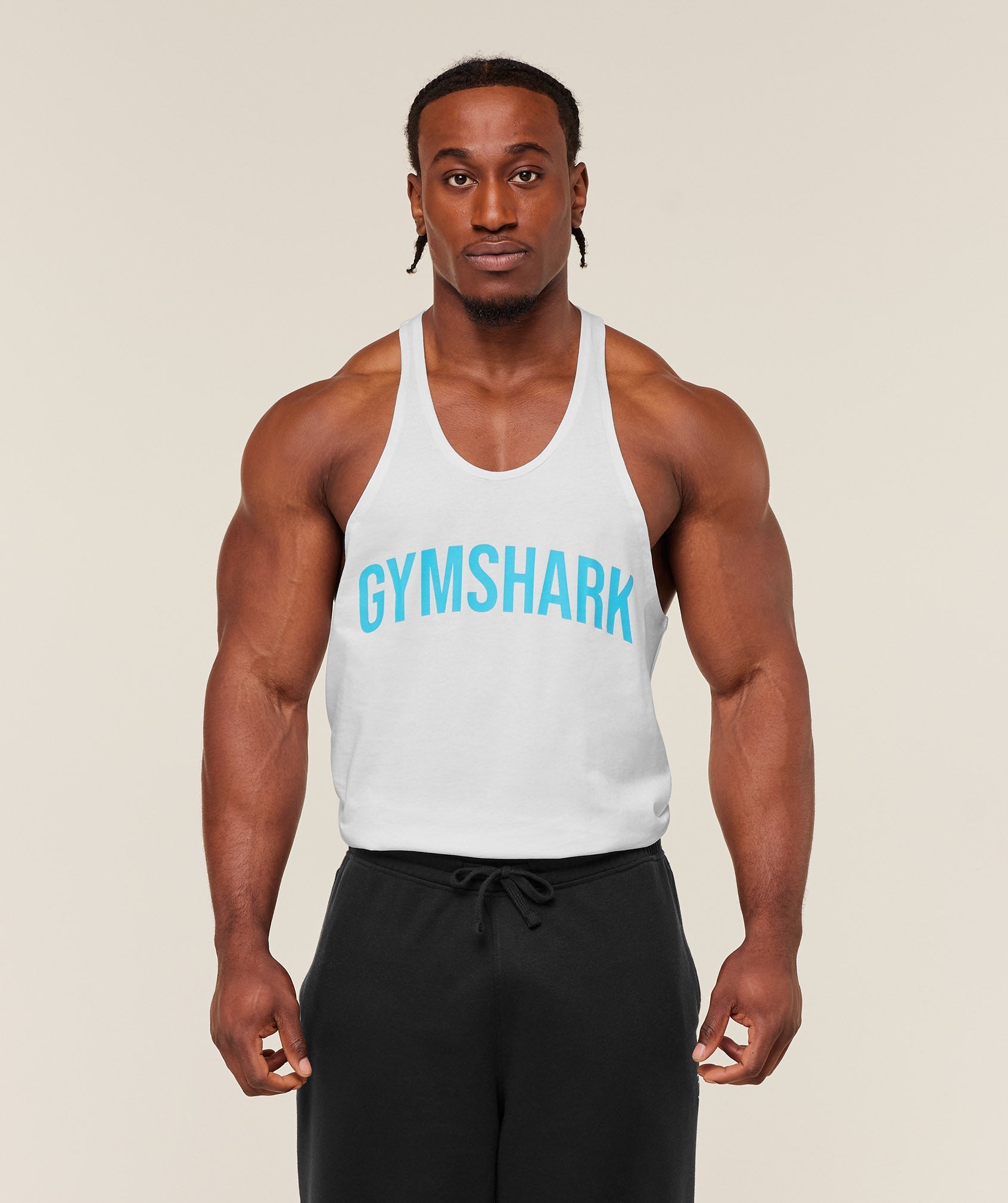 Gymshark Power Stringer - GS White/GS Brand Blue